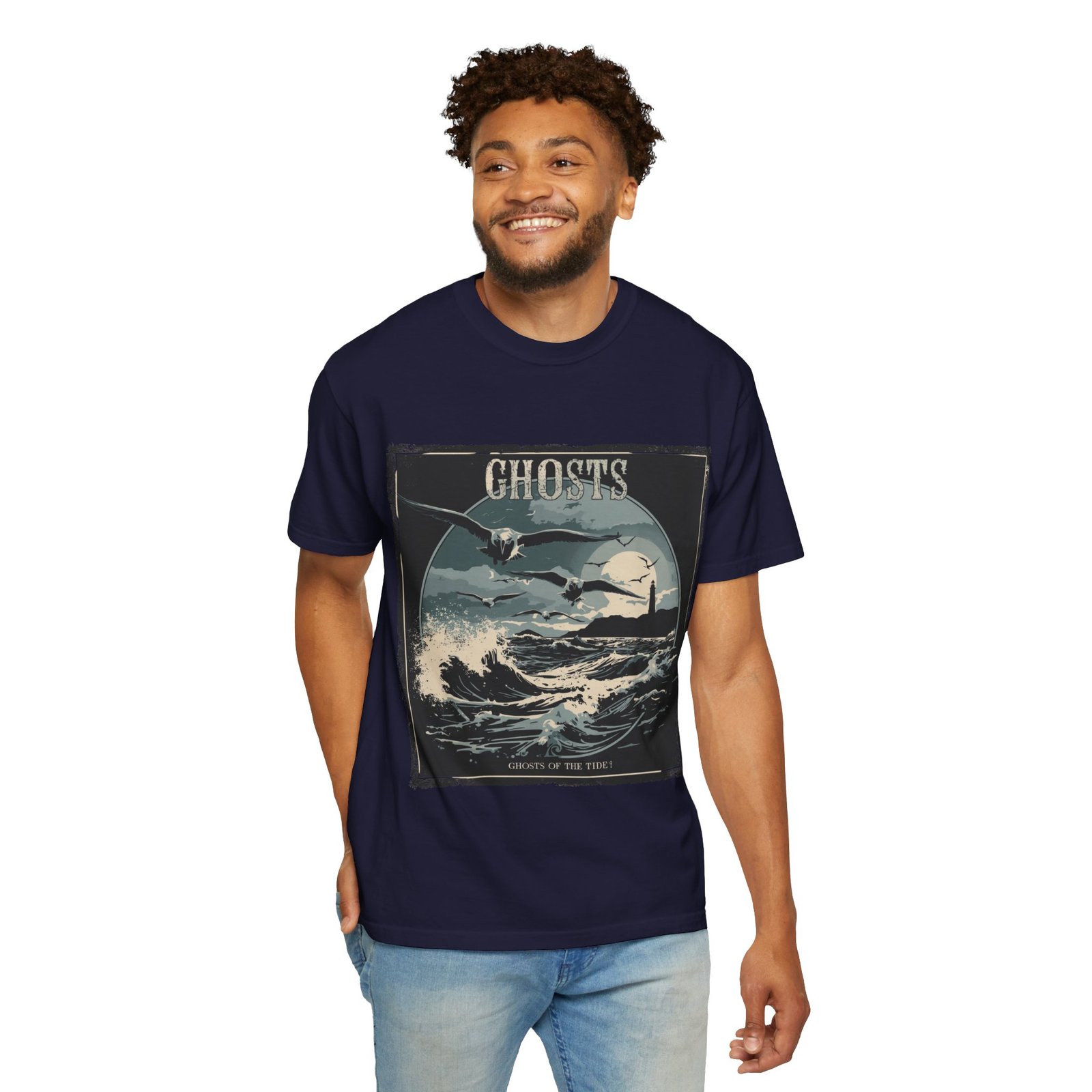 Widows bay Vintage 'Ghosts' Seaside Wave Graphic Tee - Image 26
