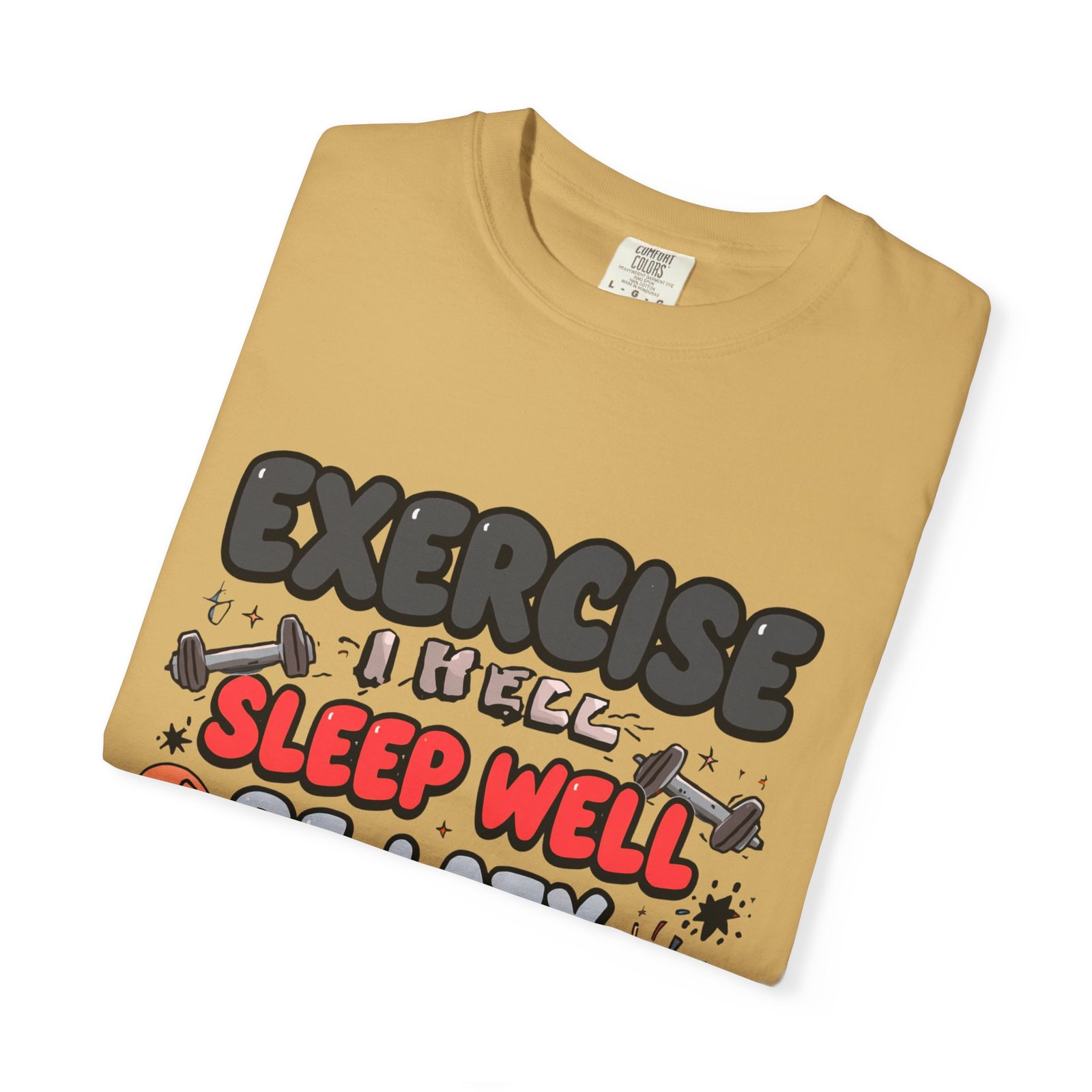 Funny Sloth T-Shirt – "Exercise Sleep Well Be Lazy Be Crazy" Graphic Tee - Image 11