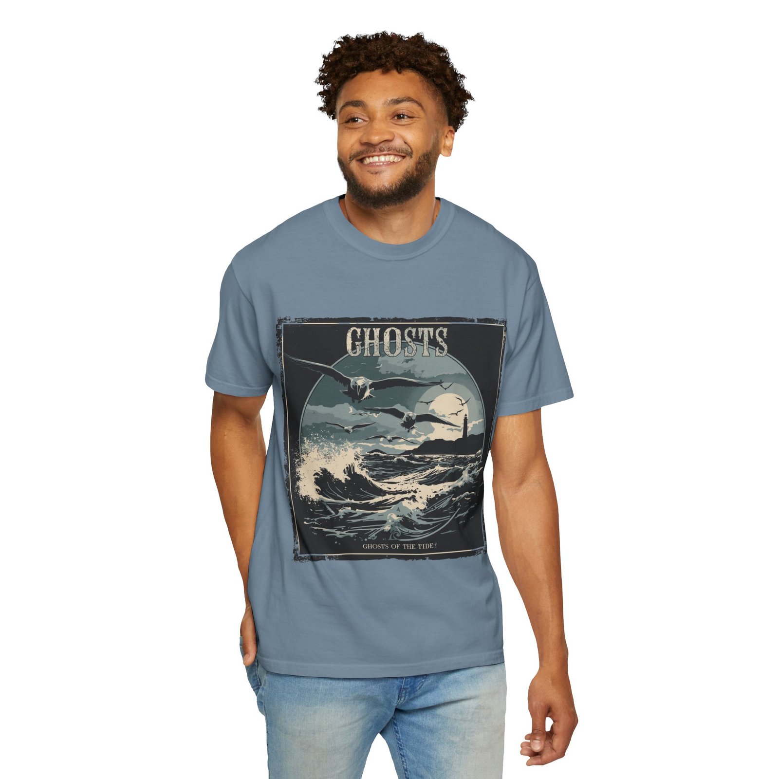 Widows bay Vintage 'Ghosts' Seaside Wave Graphic Tee - Image 22