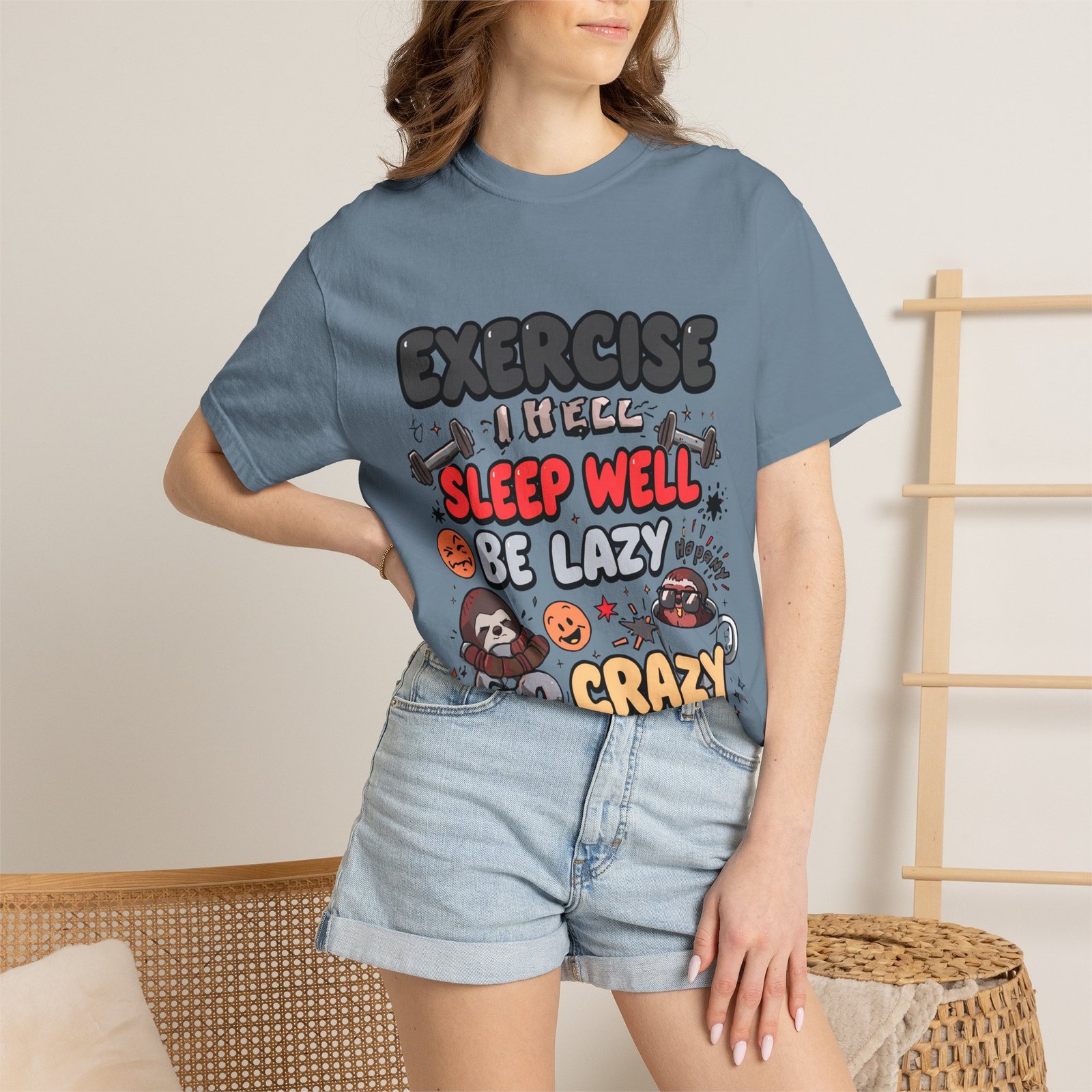 Funny Lazy Lifestyle T-Shirt | White Graphic Tee | Relaxed Mood - Image 7
