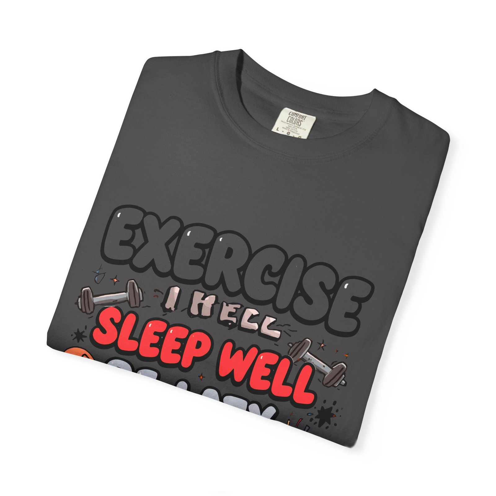 Funny Sloth T-Shirt – "Exercise Sleep Well Be Lazy Be Crazy" Graphic Tee - Image 27