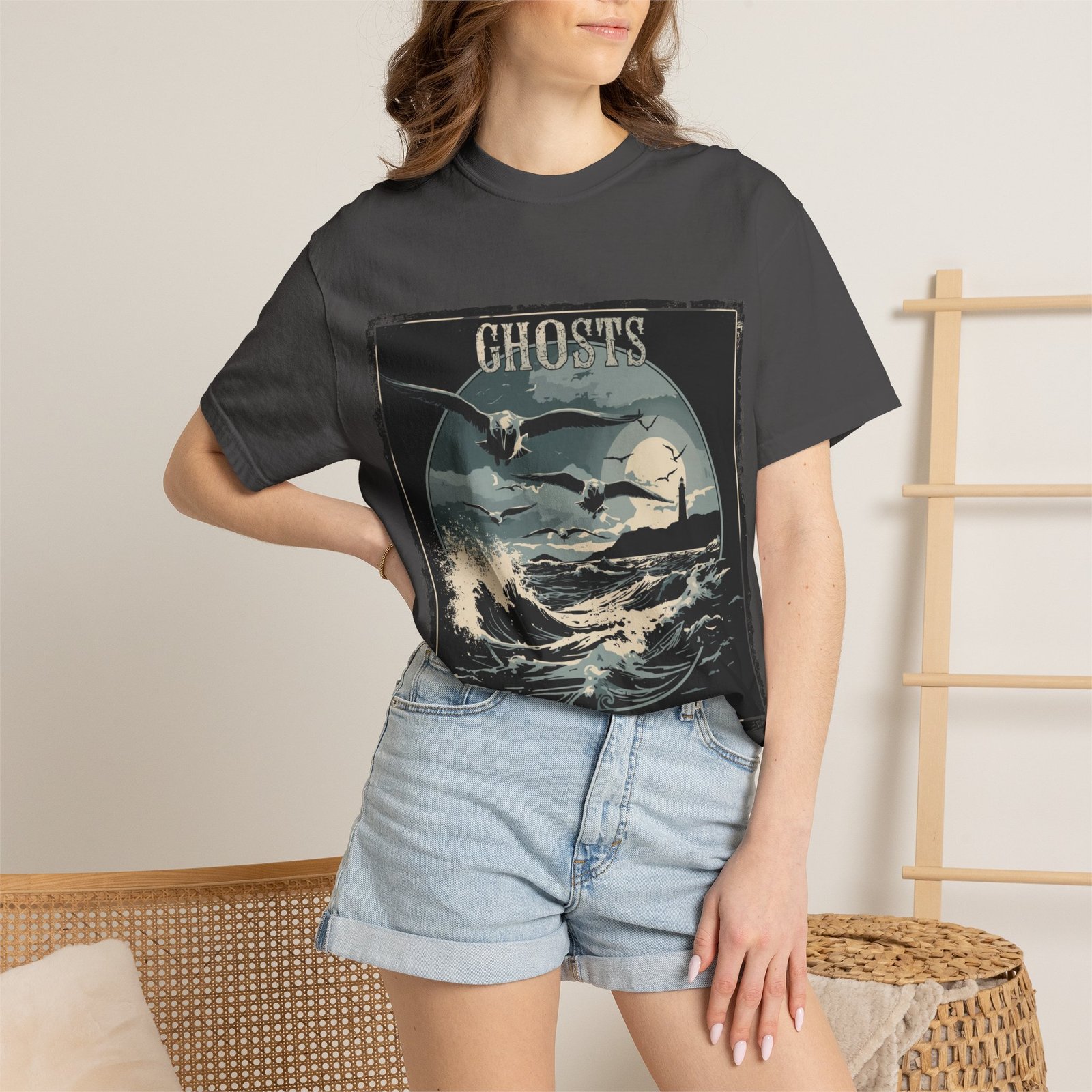Widows bay Vintage 'Ghosts' Seaside Wave Graphic Tee - Image 29