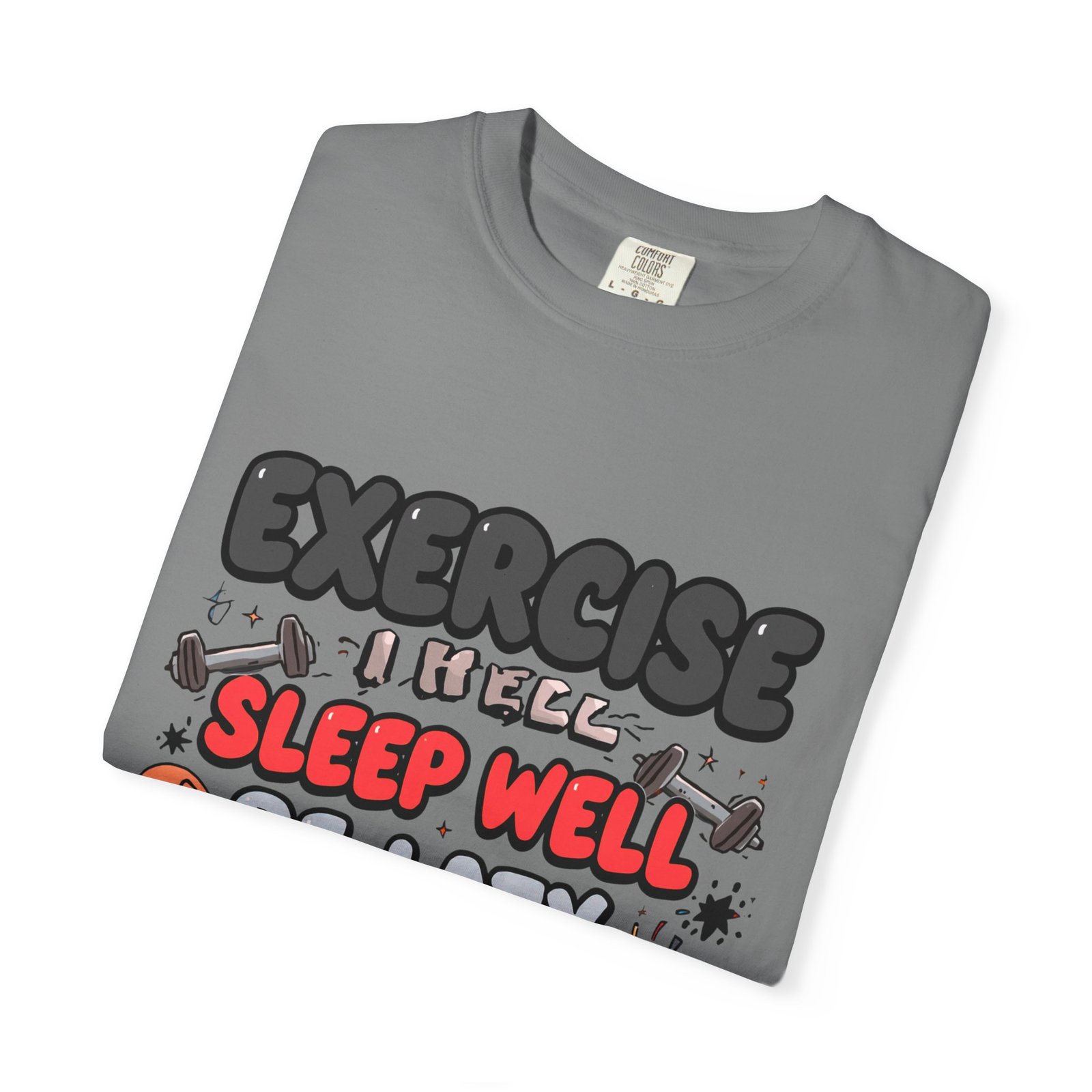 Funny Sloth T-Shirt – "Exercise Sleep Well Be Lazy Be Crazy" Graphic Tee - Image 15