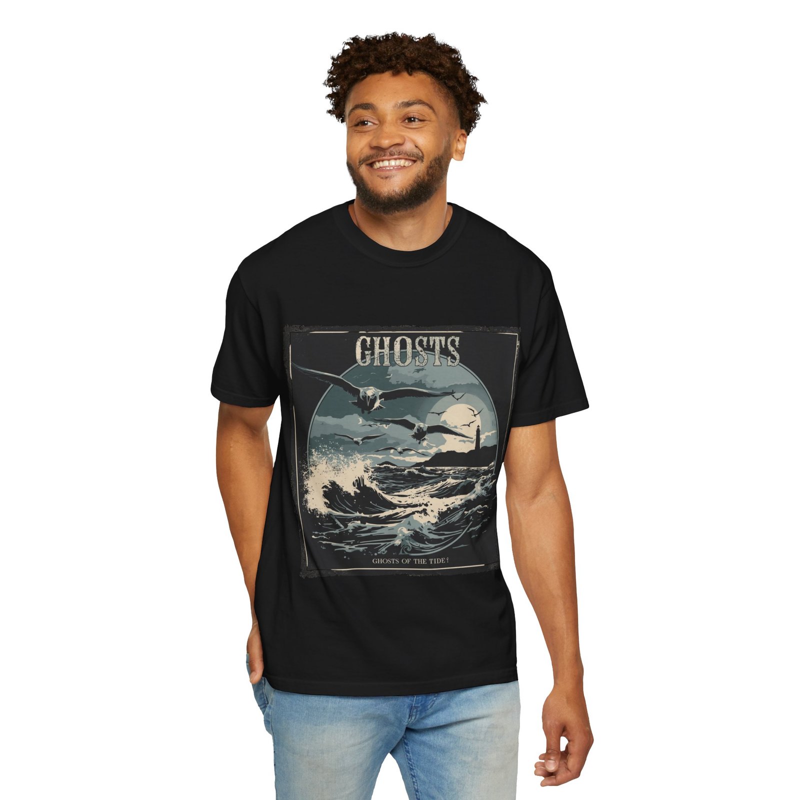Widows bay Vintage 'Ghosts' Seaside Wave Graphic Tee - Image 35