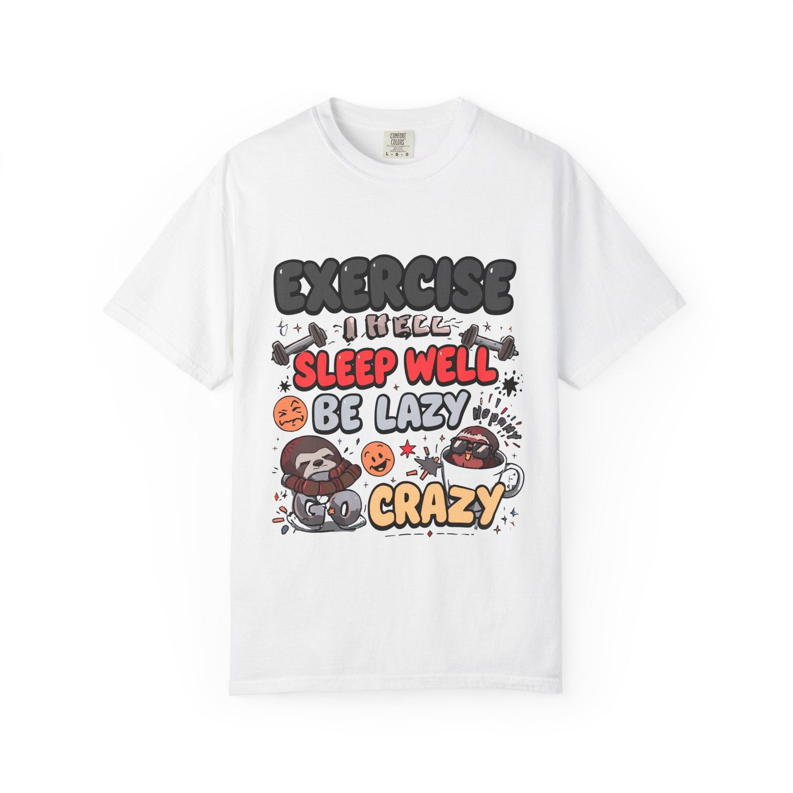 Funny Lazy Lifestyle T-Shirt | White Graphic Tee | Relaxed Mood - Image 21