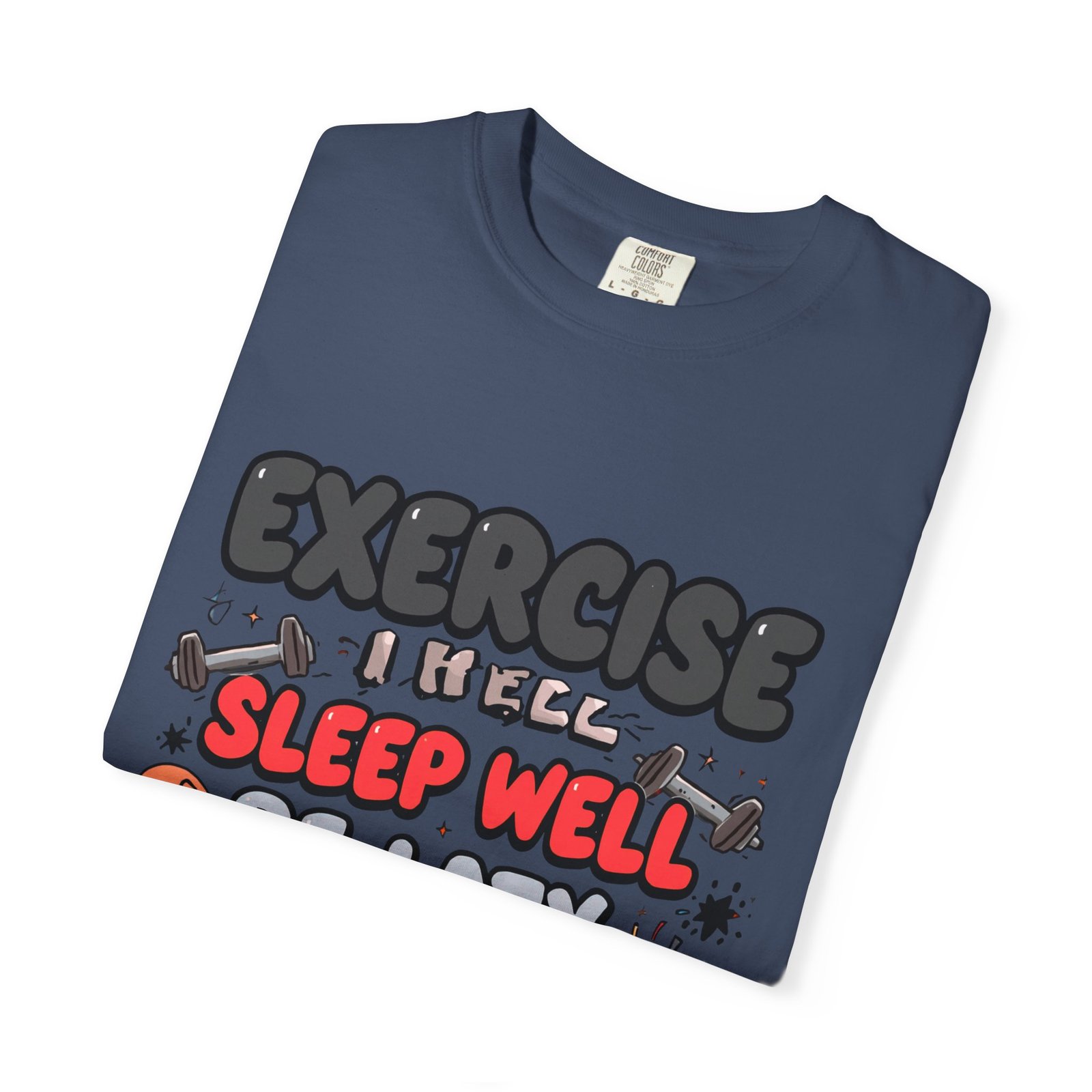 Funny Sloth T-Shirt – "Exercise Sleep Well Be Lazy Be Crazy" Graphic Tee - Image 23