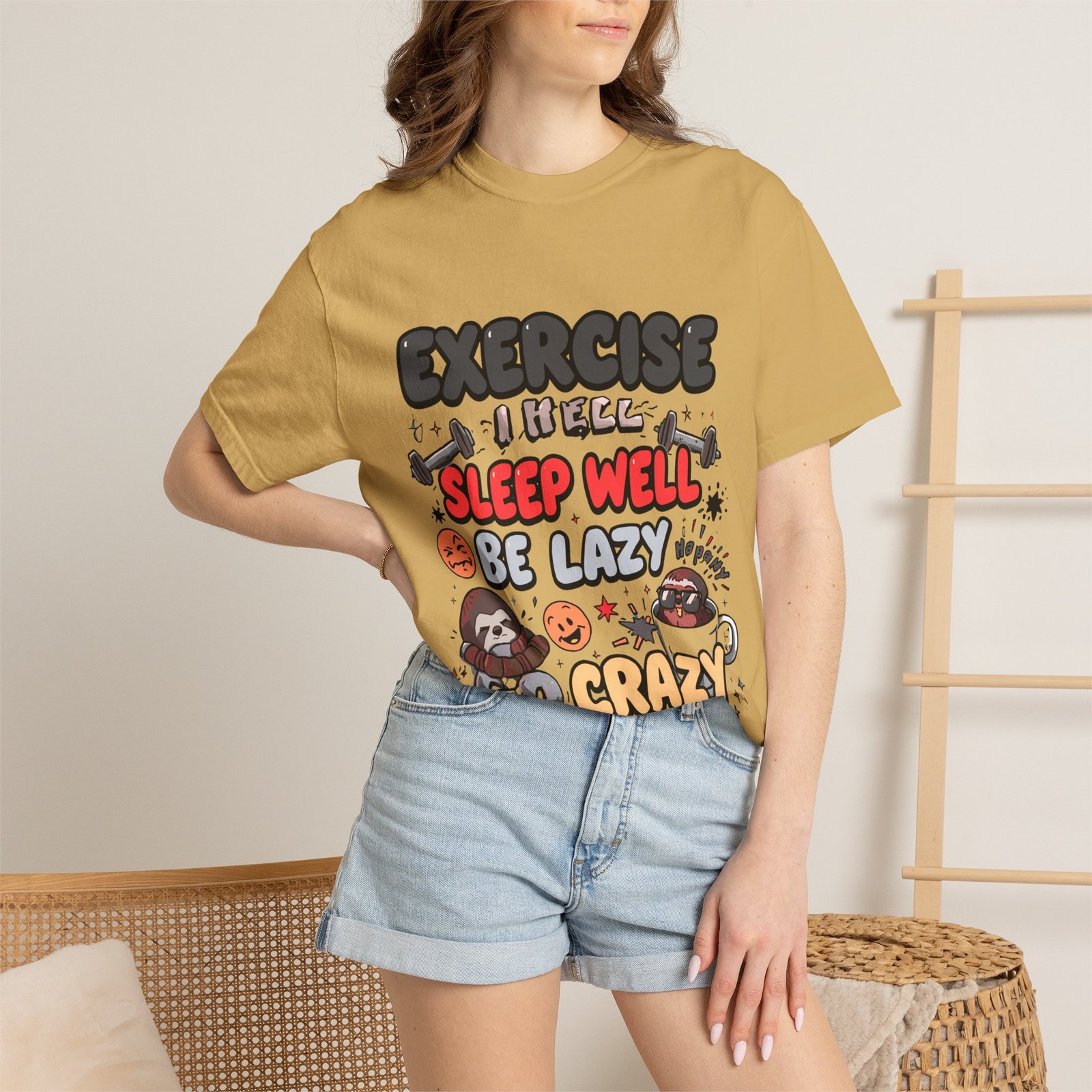 Funny Lazy Lifestyle T-Shirt | White Graphic Tee | Relaxed Mood - Image 11
