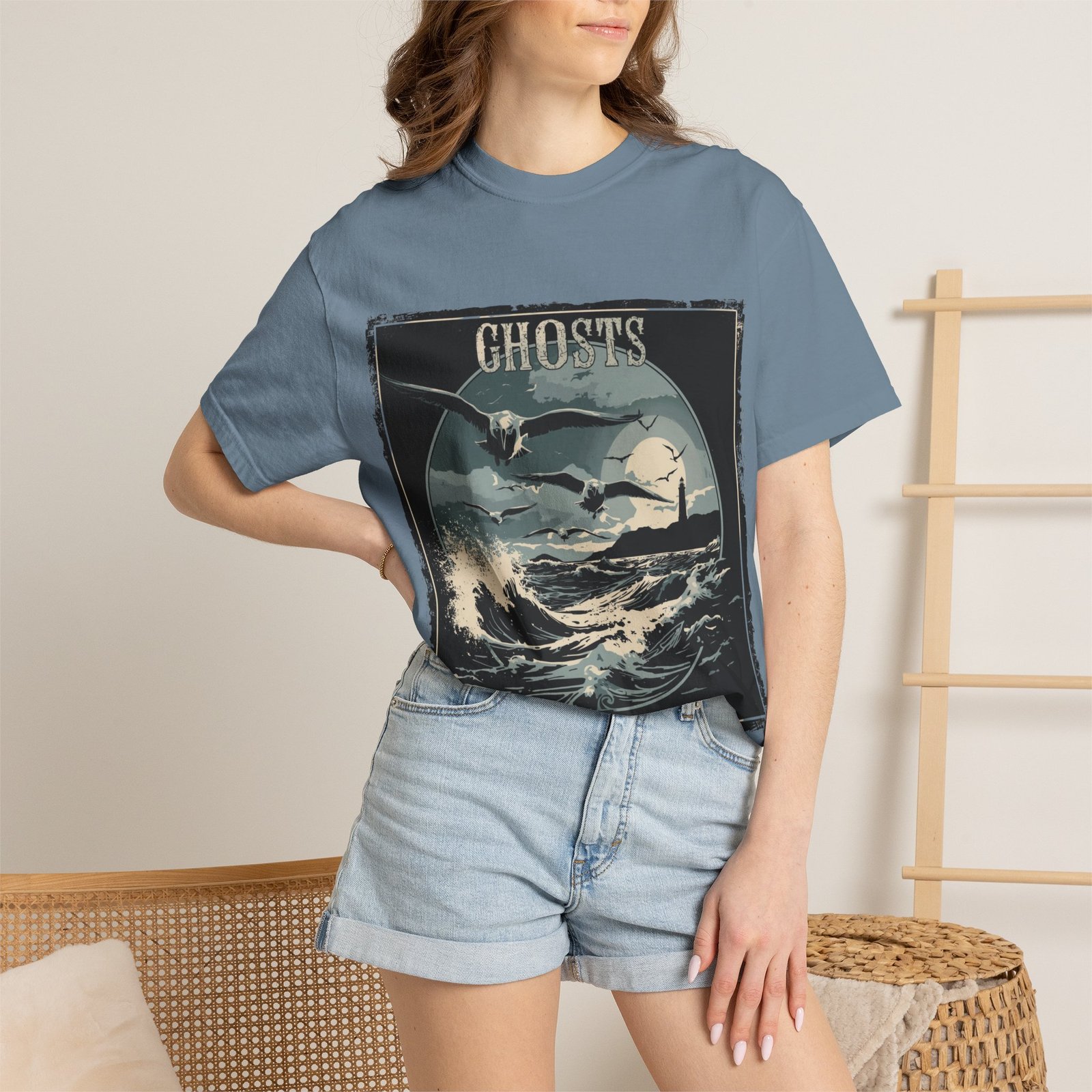 Widows bay Vintage 'Ghosts' Seaside Wave Graphic Tee - Image 20