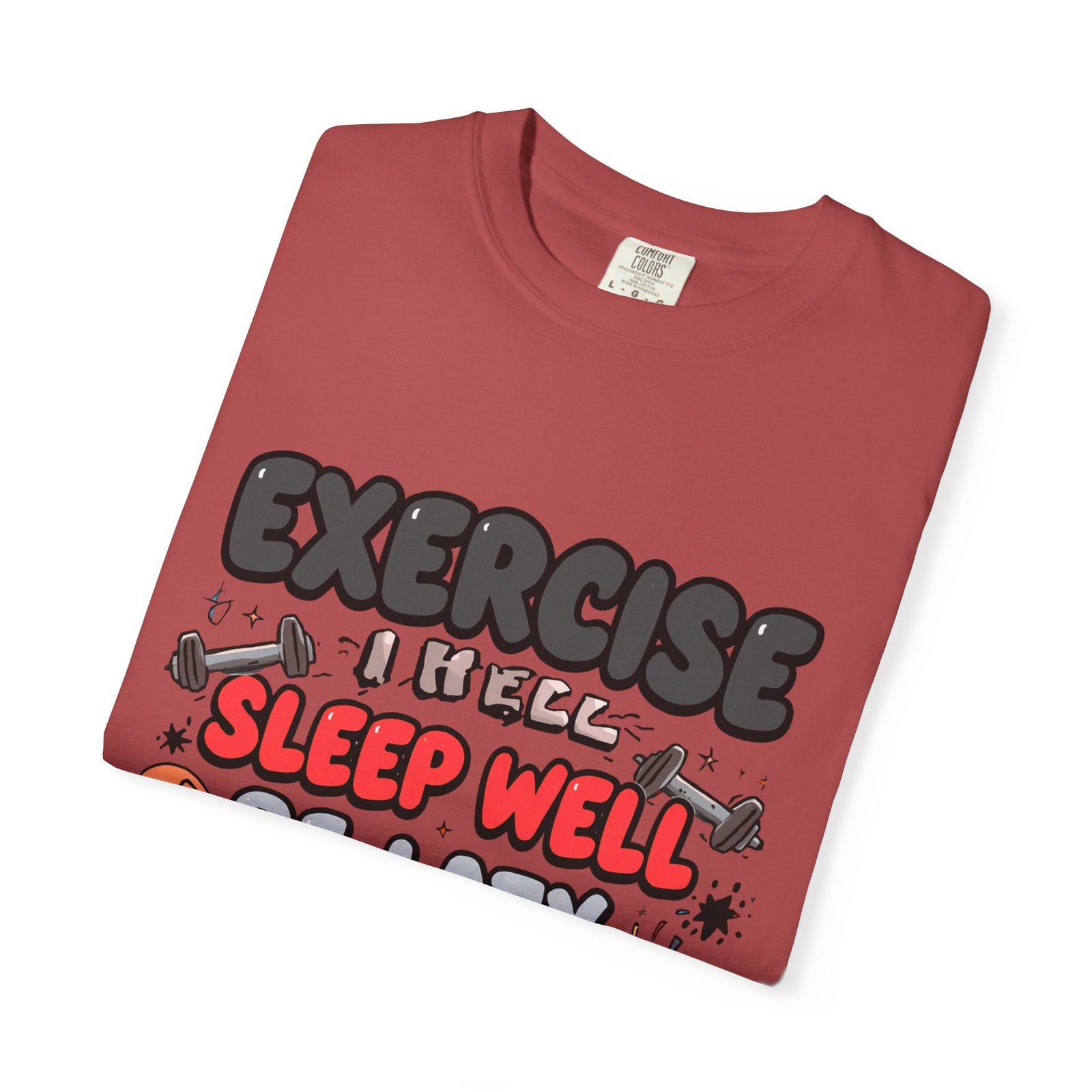 Funny Sloth T-Shirt – "Exercise Sleep Well Be Lazy Be Crazy" Graphic Tee - Image 35
