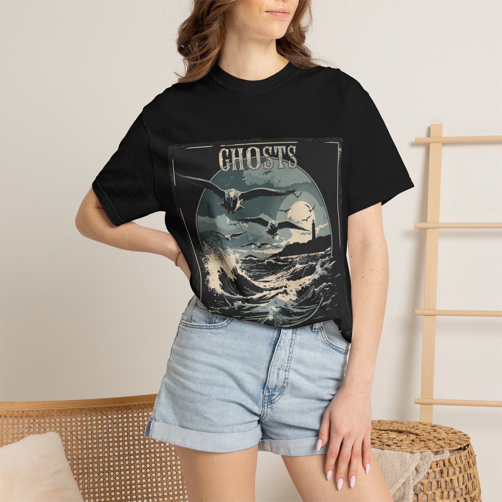 Widows bay Vintage 'Ghosts' Seaside Wave Graphic Tee - Image 33
