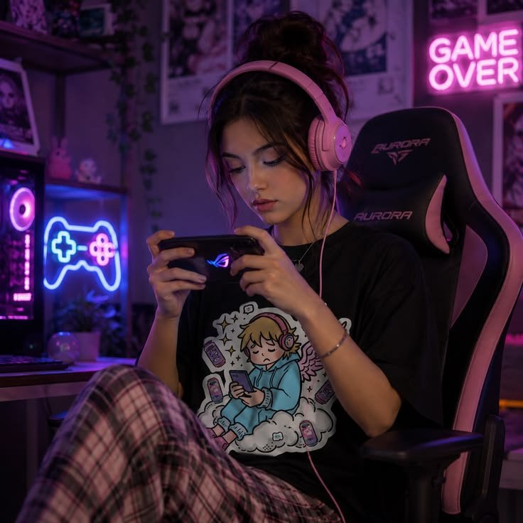 Cute Anime Gaming Tee for Girls & Gamers - Image 2