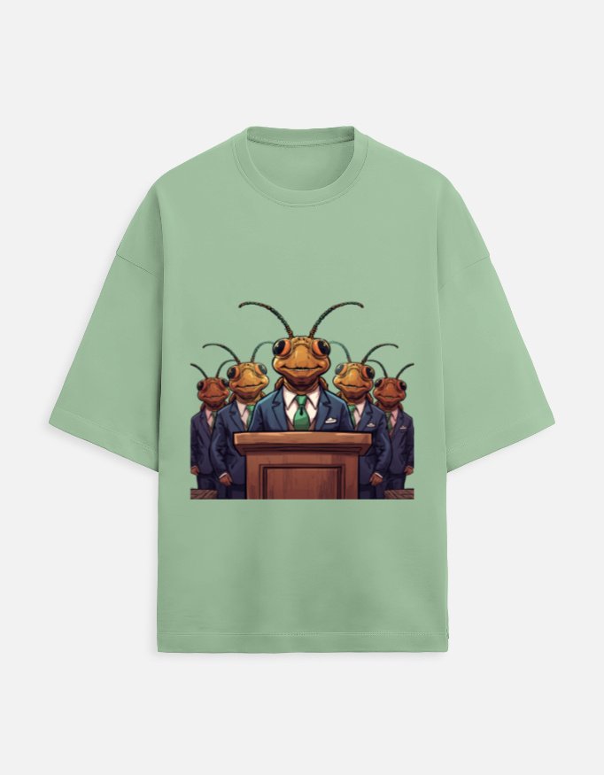 Funny Cockroach Politician Graphic T-Shirt | White Men's Tee | Political Rally Streetwear - Image 3