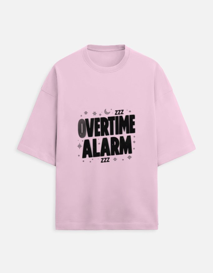 Funny Overtime Alarm Graphic Tee - Image 10