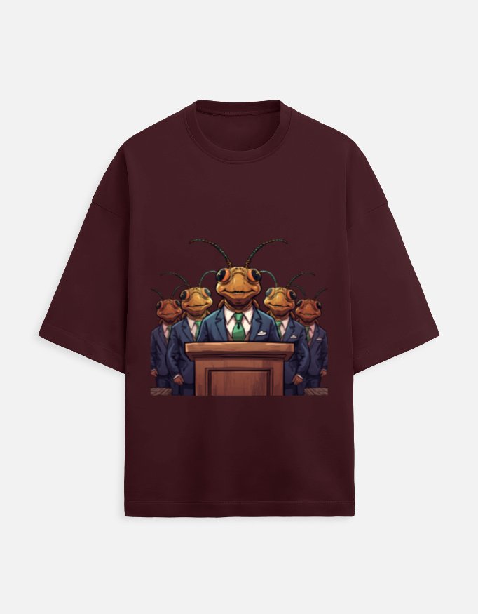 Funny Cockroach Politician Graphic T-Shirt | White Men's Tee | Political Rally Streetwear - Image 5
