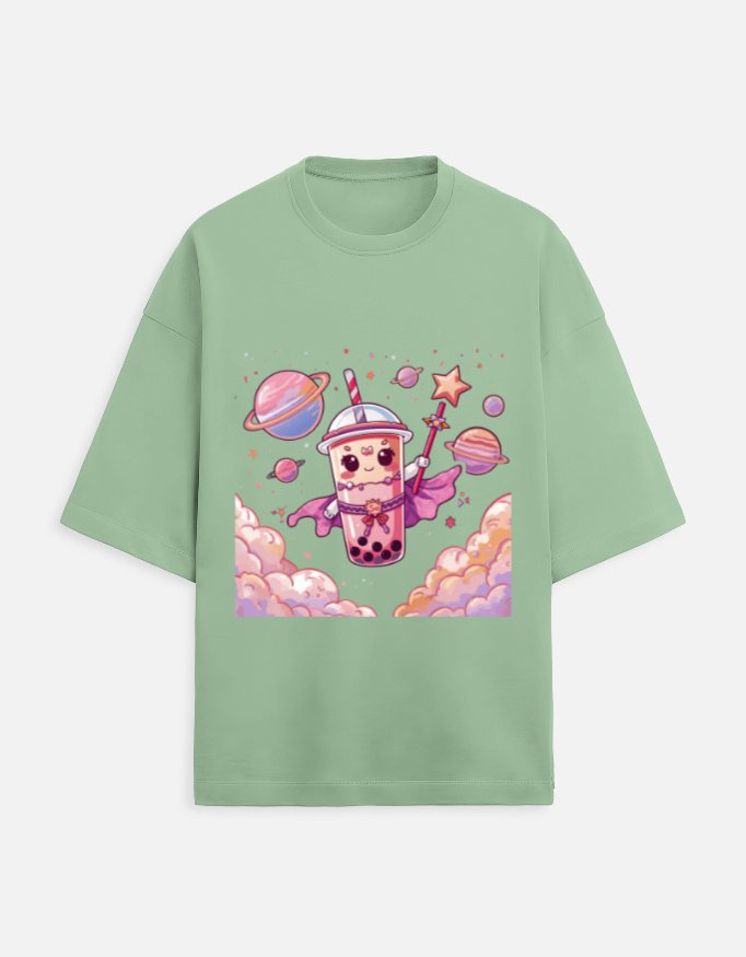 Cute Bubble Tea Graphic T-Shirt | Women's White Tee | Café Aesthetic - Image 8