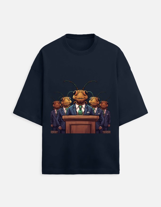 Funny Cockroach Politician Graphic T-Shirt | White Men's Tee | Political Rally Streetwear - Image 8