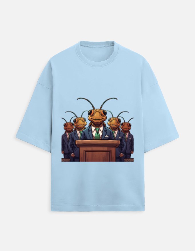 Funny Cockroach Politician Graphic T-Shirt | White Men's Tee | Political Rally Streetwear - Image 4