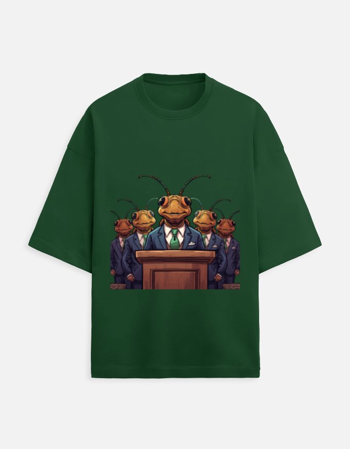 Funny Cockroach Politician Graphic T-Shirt | White Men's Tee | Political Rally Streetwear - Image 7