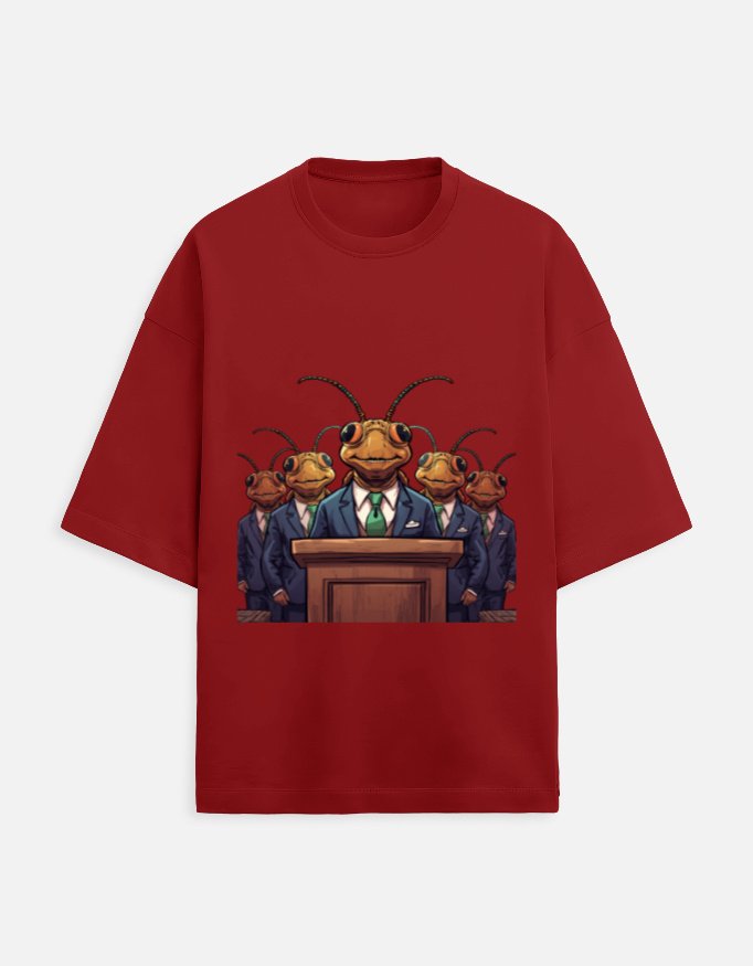 Funny Cockroach Politician Graphic T-Shirt | White Men's Tee | Political Rally Streetwear - Image 6