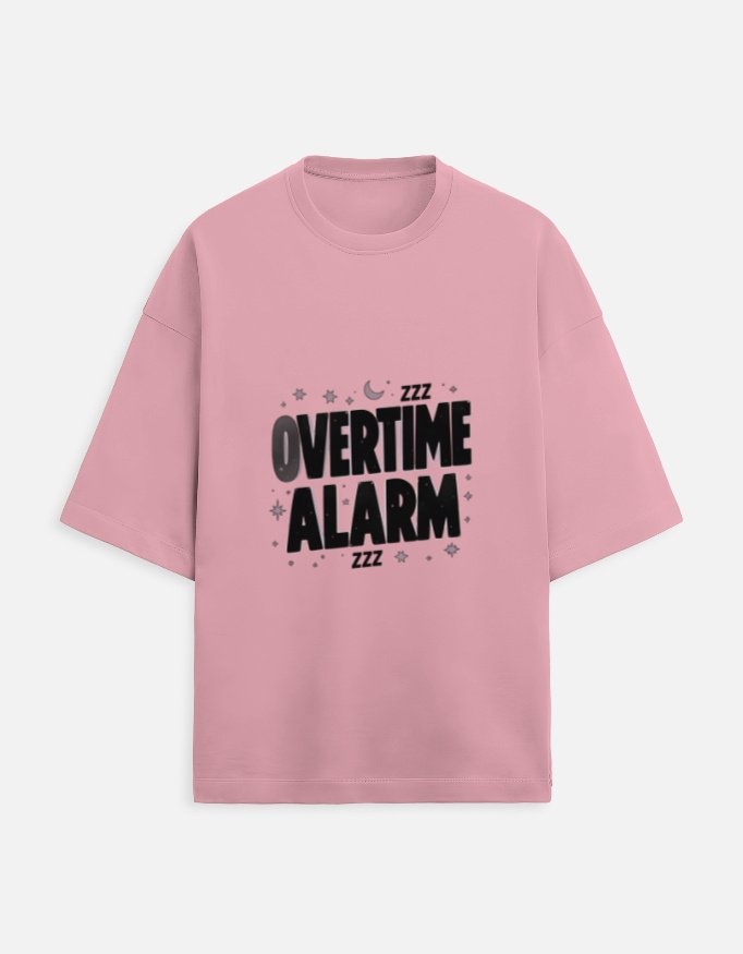 Funny Overtime Alarm Graphic Tee - Image 7