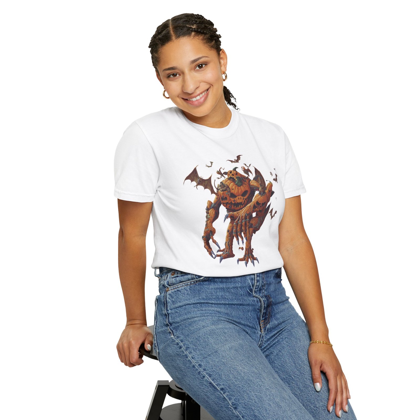 Halloween Pumpkin Monster T-Shirt - Image 6