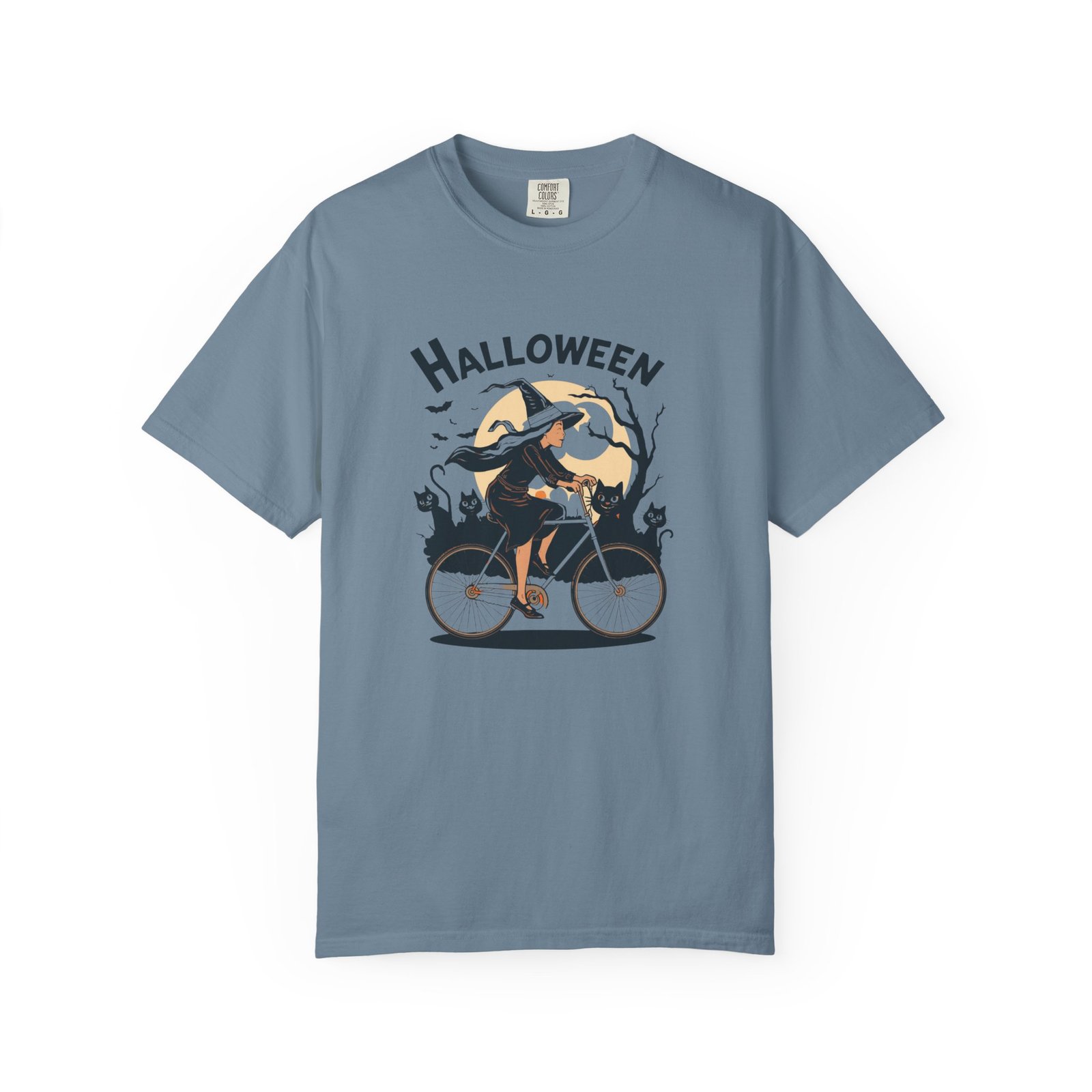 Halloween Witch Bike T-Shirt - Image 43