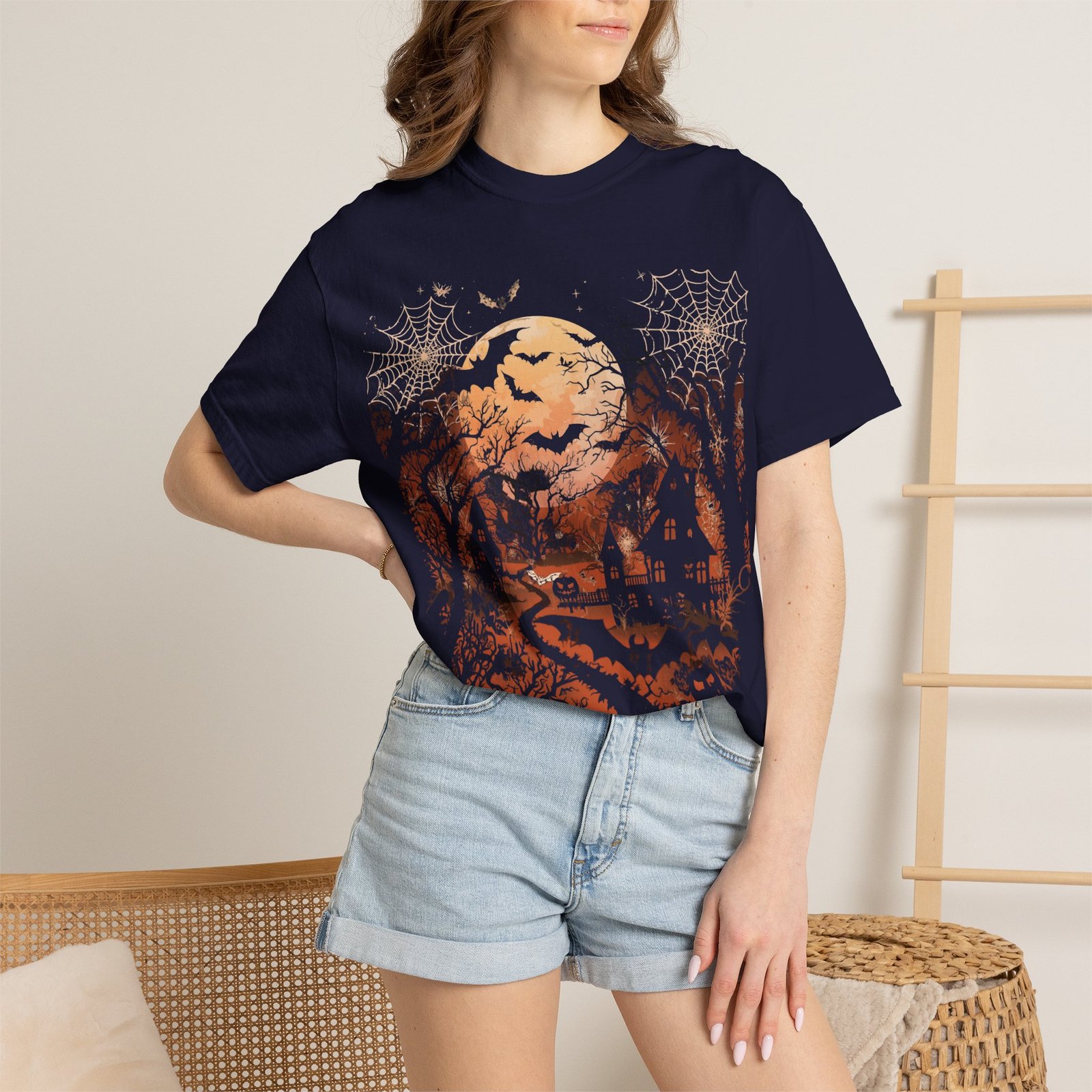 Autumn Moon Cottage T-Shirt - Image 4