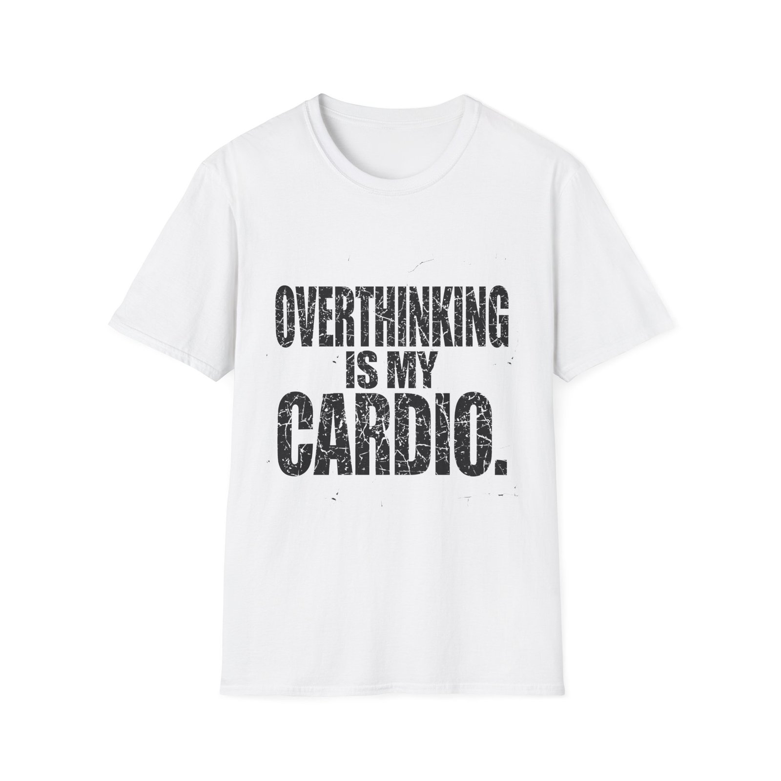 Overthinking Is My Cardio T-Shirt – Funny Introvert Graphic Tee - Image 3