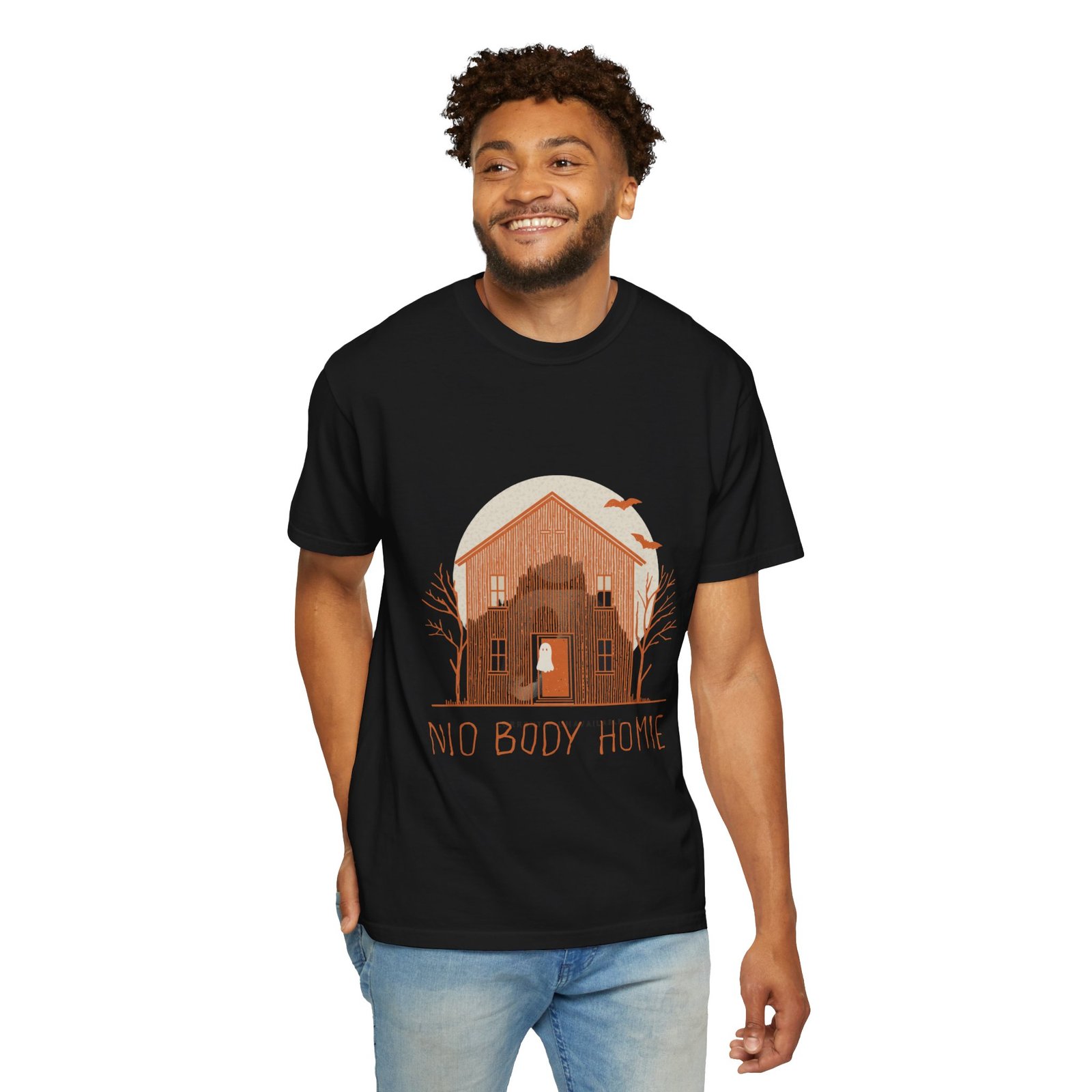 No Body Home T-Shirt – Funny Ghost Haunted House Halloween Tee - Image 34