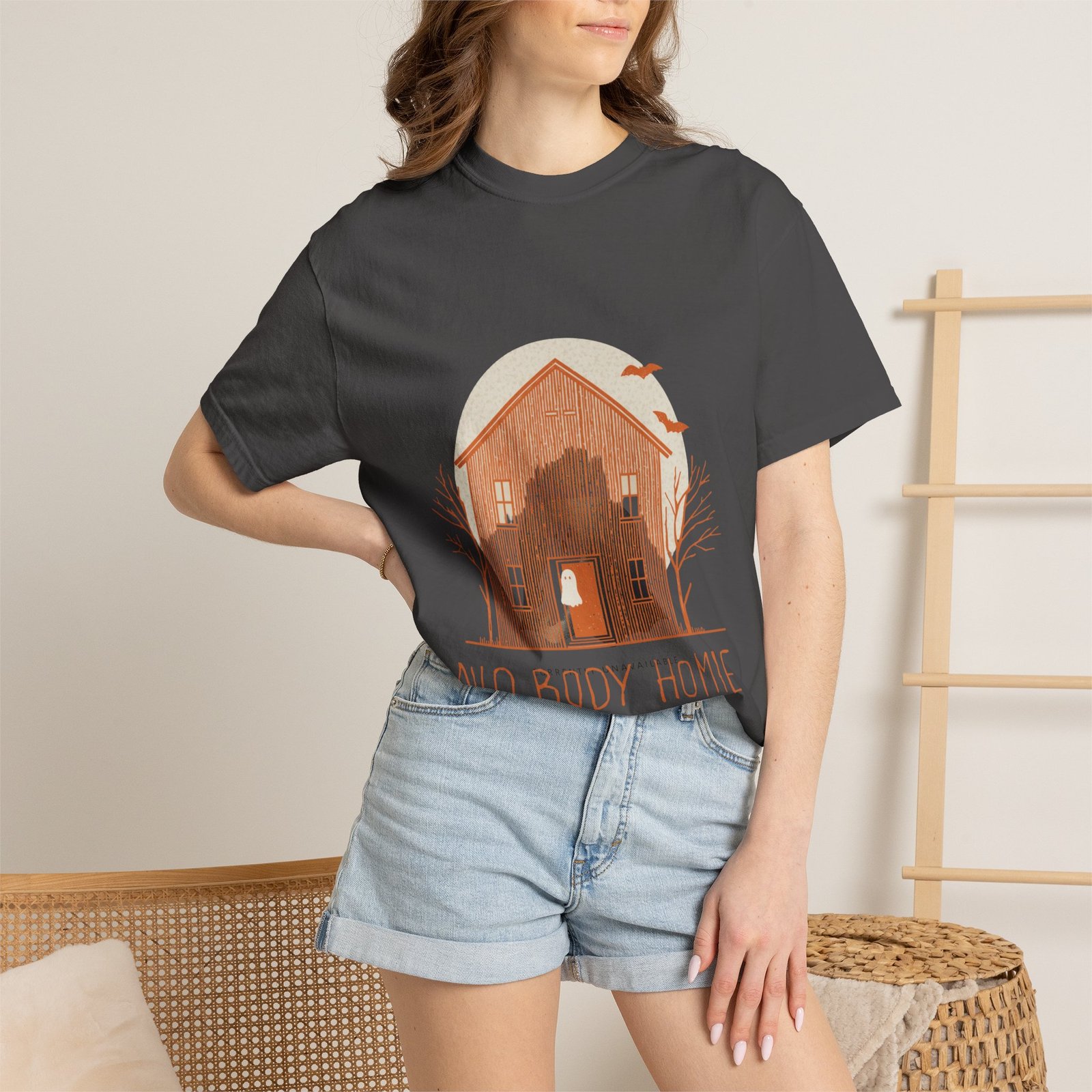 No Body Home T-Shirt – Funny Ghost Haunted House Halloween Tee - Image 25