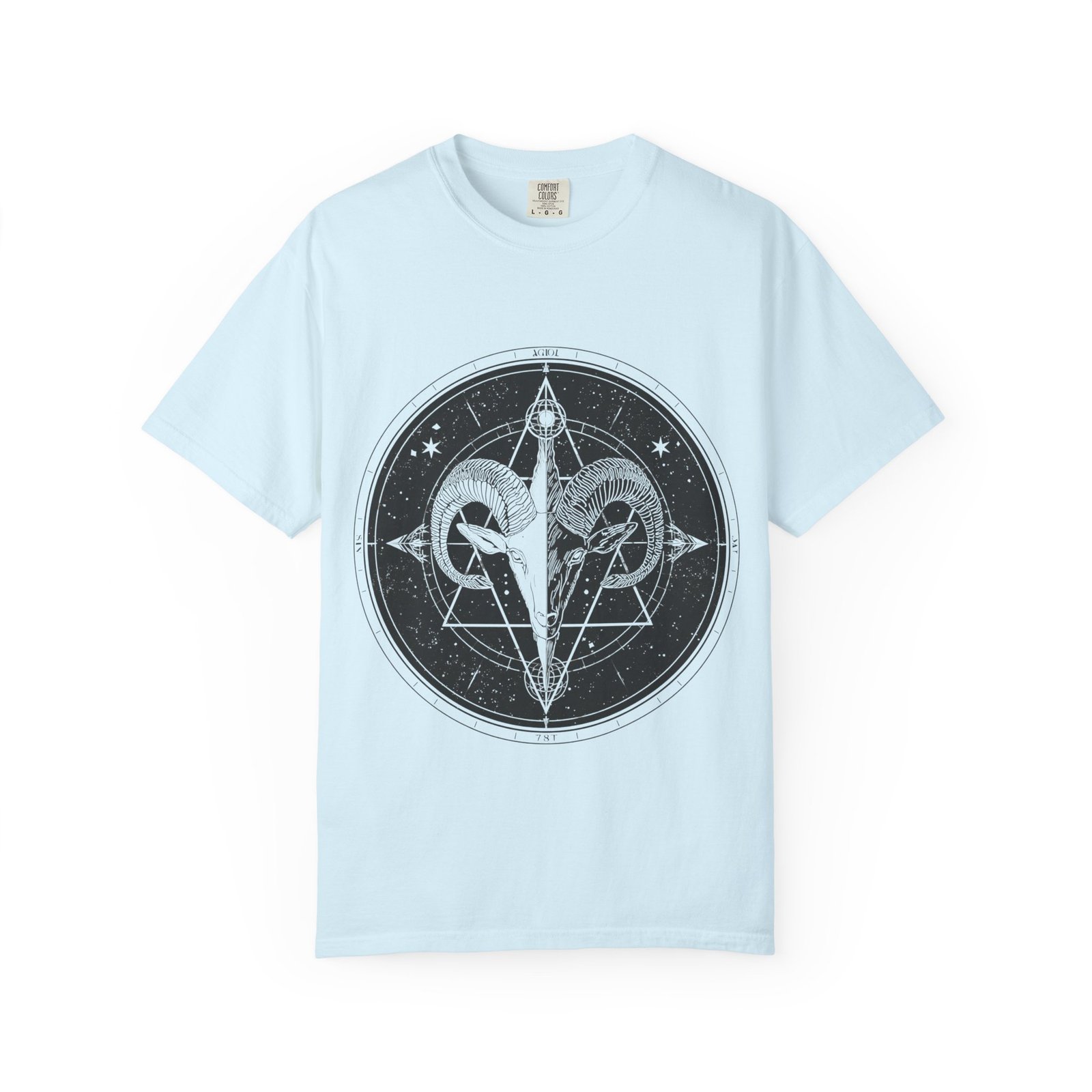 Mystic Ram Compass T-Shirt — Geometric Occult Graphic Tee - Image 10
