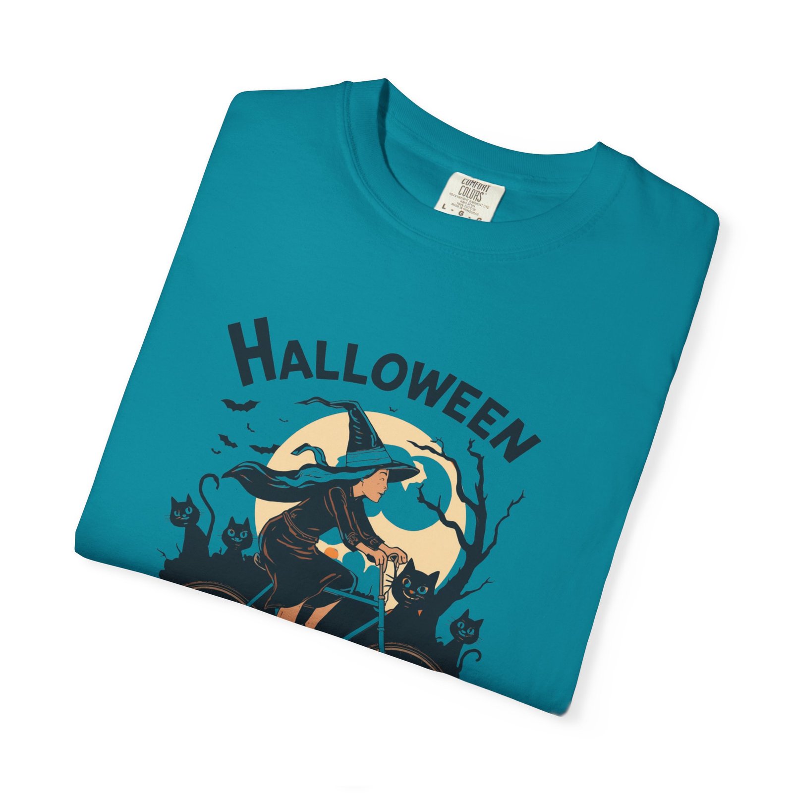 Halloween Witch Bike T-Shirt - Image 39