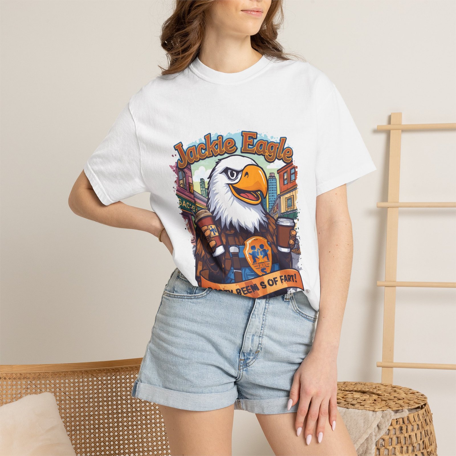 Jackle Eagle 'Party Veers 5 Of Part' Graphic T-Shirt — Vintage Eagle Brewery Design - Image 3