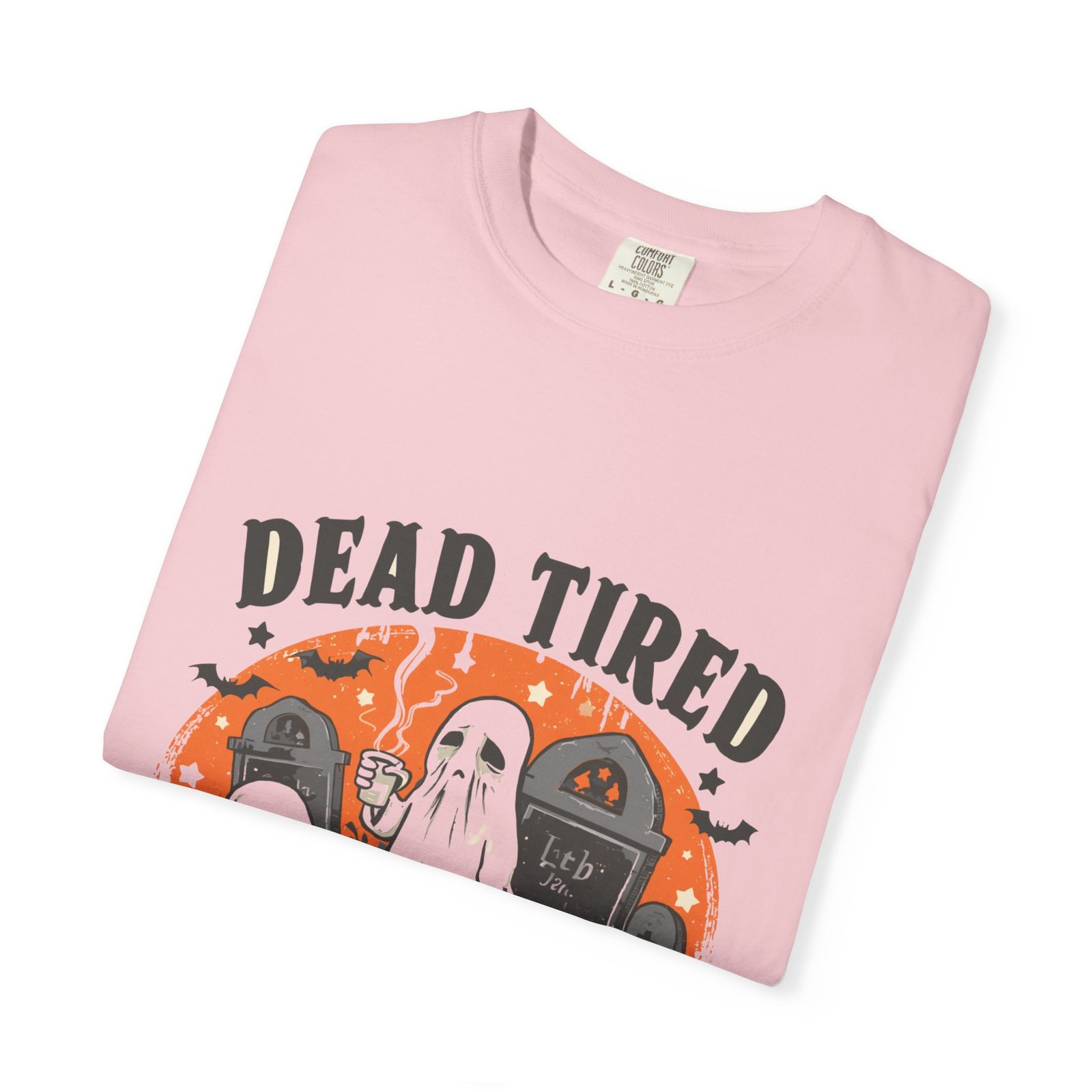 Dead Tired Ghost Club T-Shirt | Funny Halloween Ghost Graphic Tee - Image 19