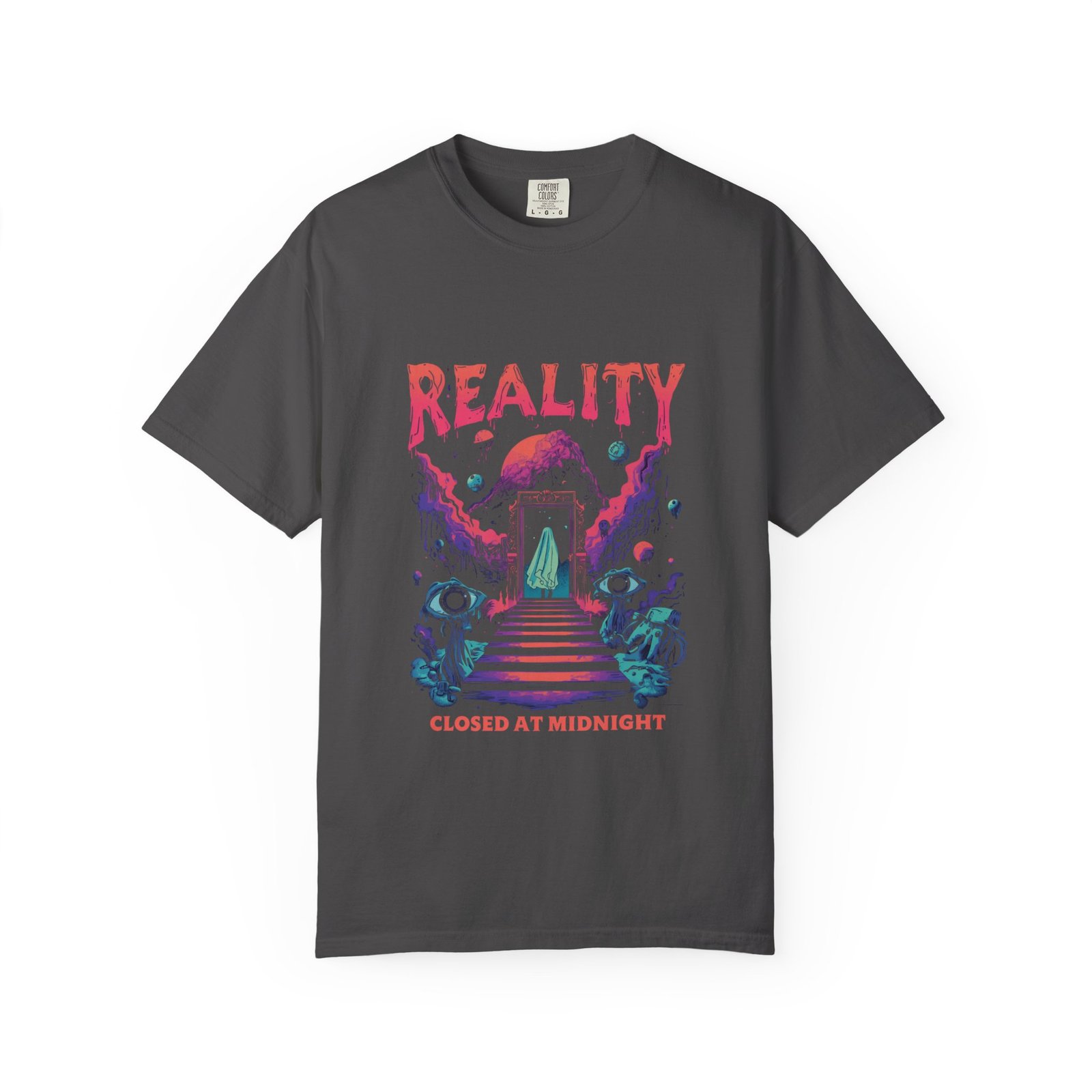 Reality Closed at Midnight T-Shirt – Psychedelic Ghost Halloween Tee - Image 16