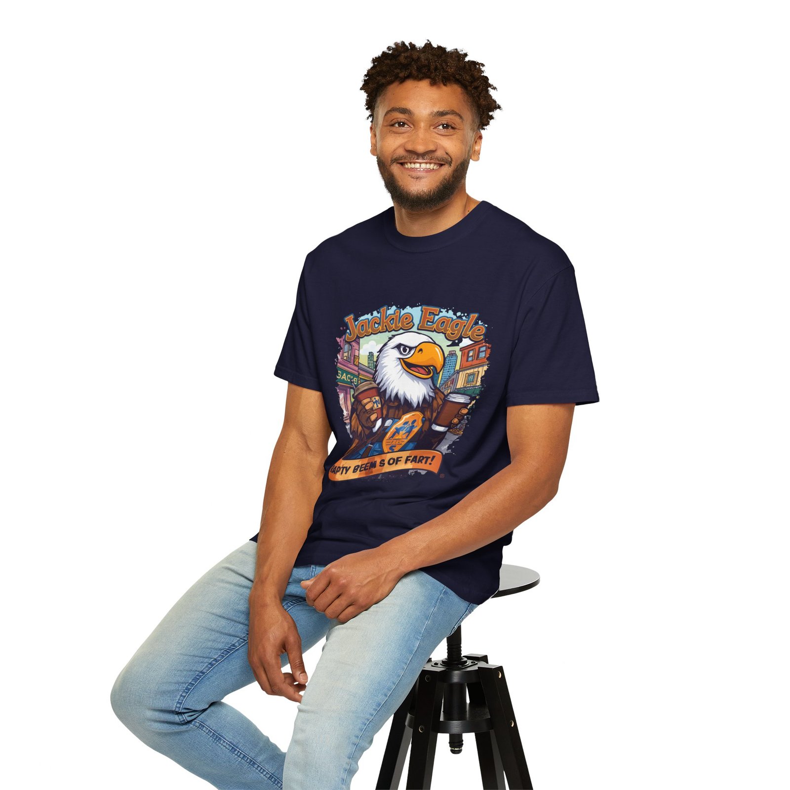 Jackle Eagle 'Party Veers 5 Of Part' Graphic T-Shirt — Vintage Eagle Brewery Design - Image 49