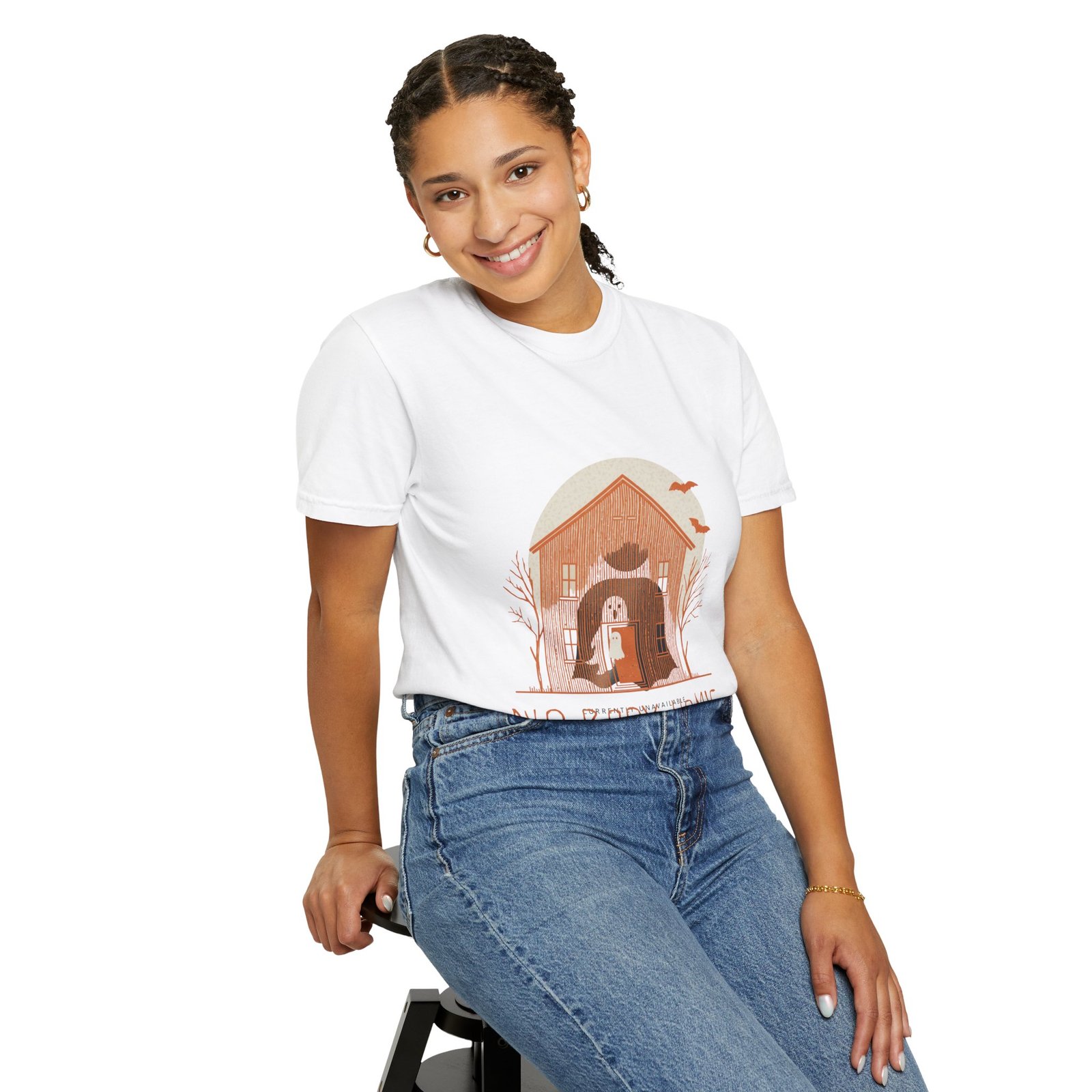 No Body Home T-Shirt – Funny Ghost Haunted House Halloween Tee - Image 7