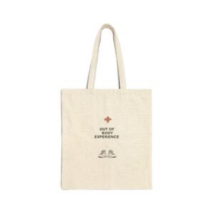 Canvas Tote Bag — "Out of Body Experience" Minimalist Cotton Shopper