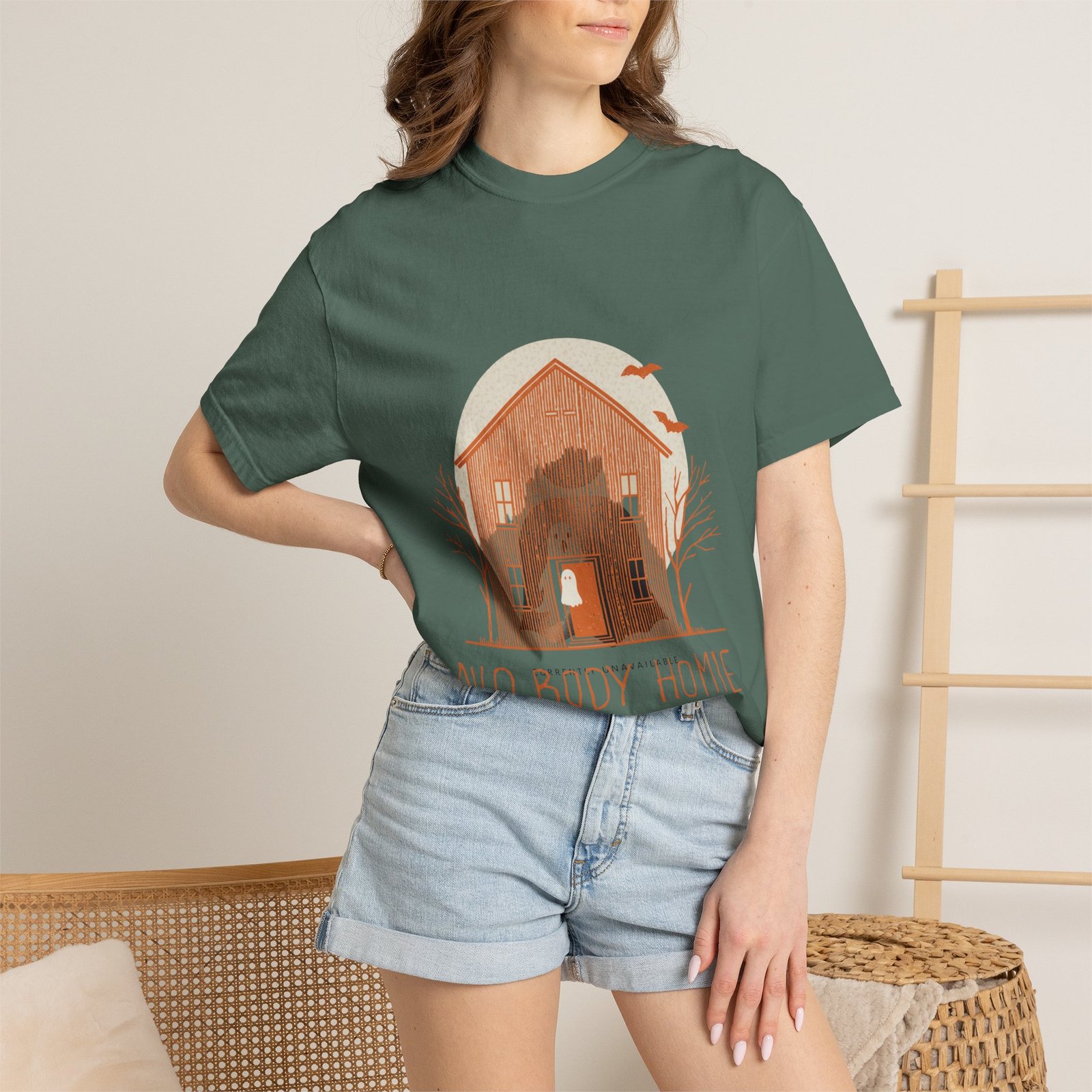 No Body Home T-Shirt – Funny Ghost Haunted House Halloween Tee - Image 11
