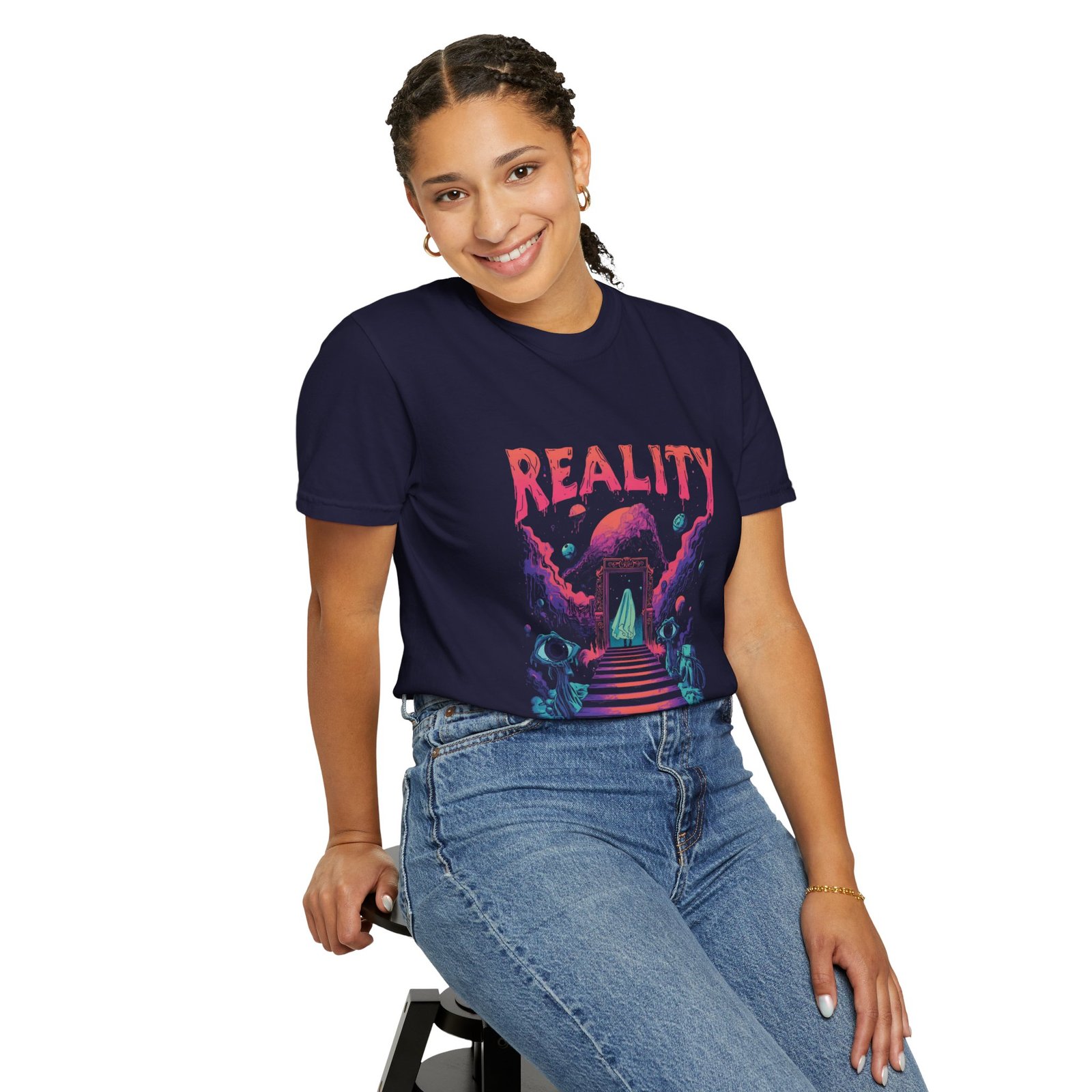 Reality Closed at Midnight T-Shirt – Psychedelic Ghost Halloween Tee - Image 15