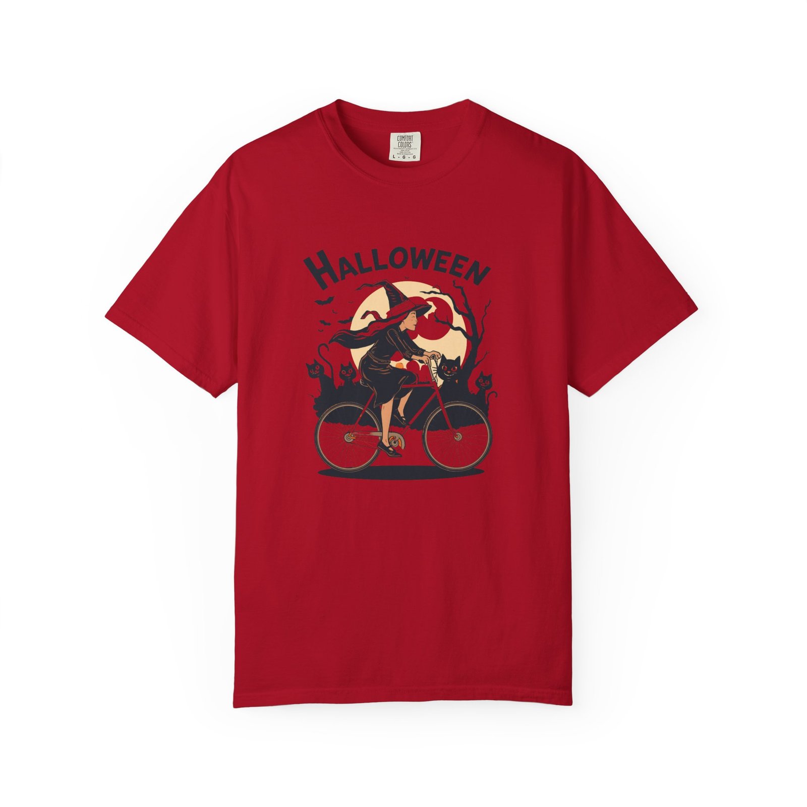 Halloween Witch Bike T-Shirt - Image 67