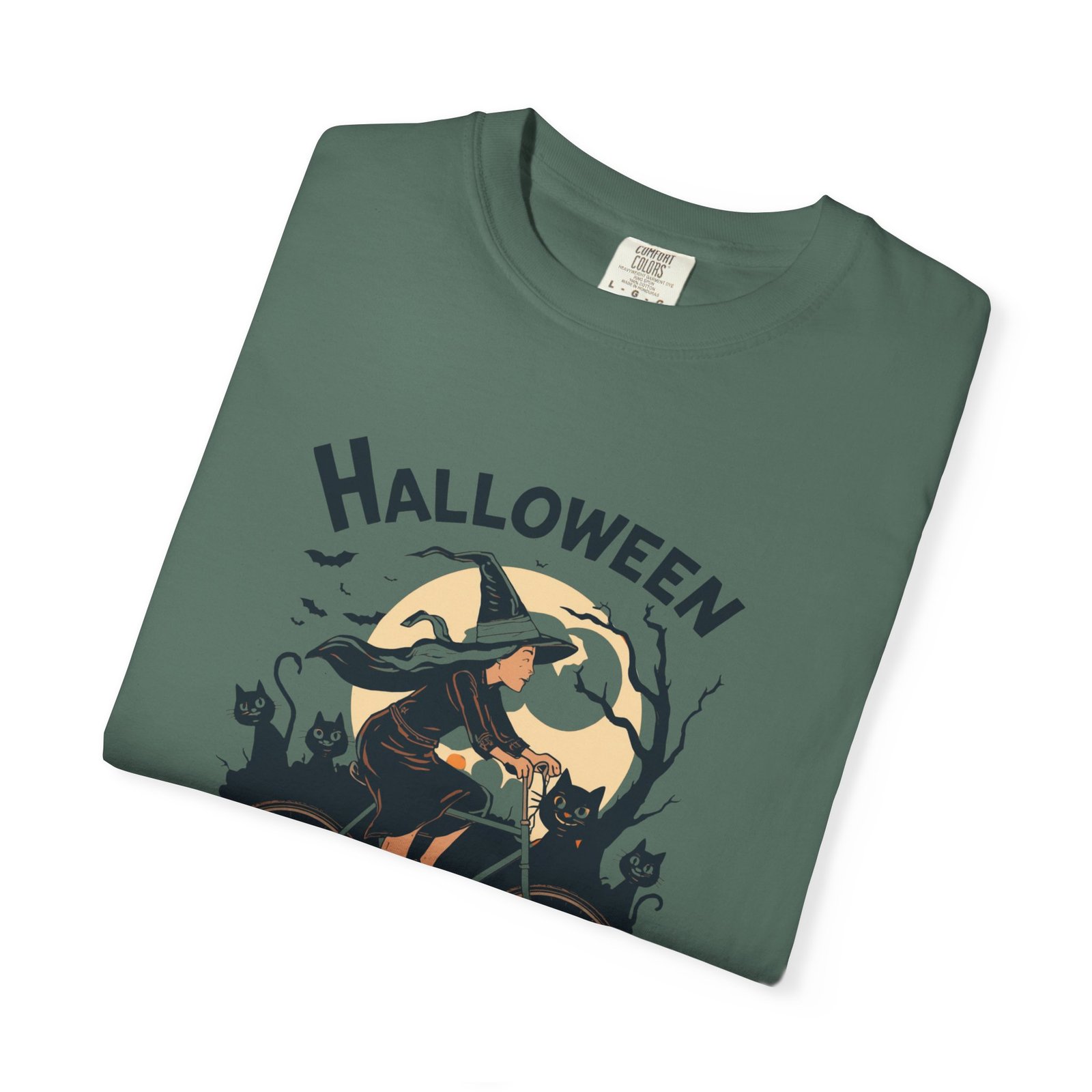 Halloween Witch Bike T-Shirt - Image 33