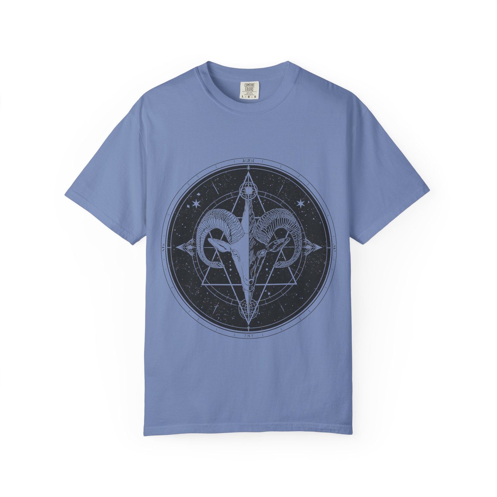 Mystic Ram Compass T-Shirt — Geometric Occult Graphic Tee - Image 14