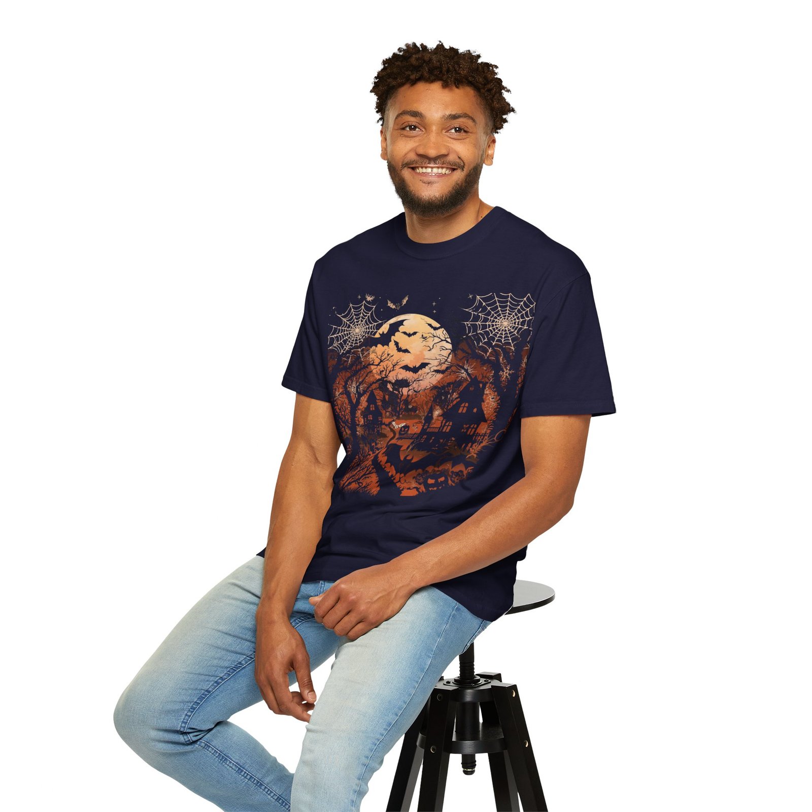 Autumn Moon Cottage T-Shirt - Image 7
