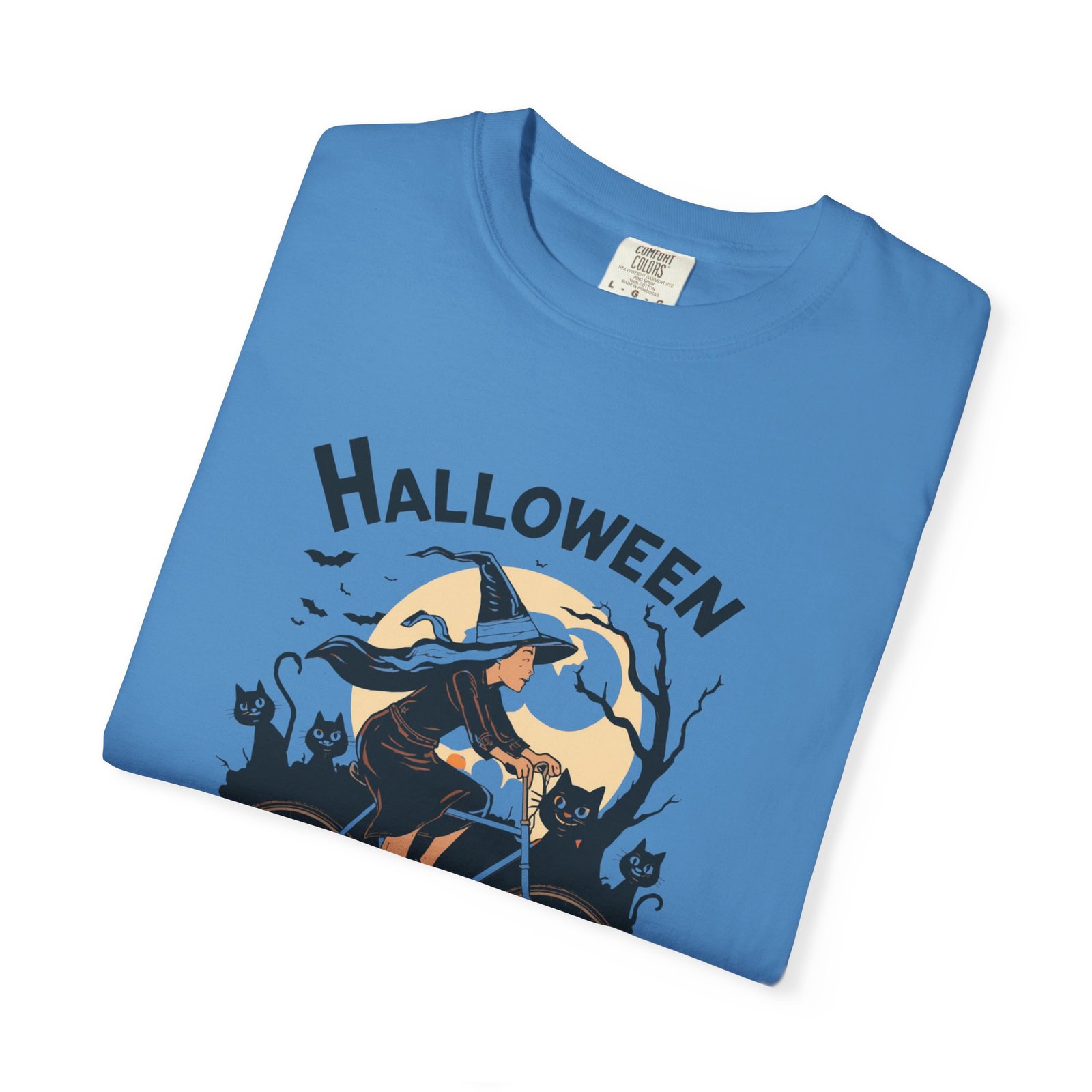 Halloween Witch Bike T-Shirt - Image 51