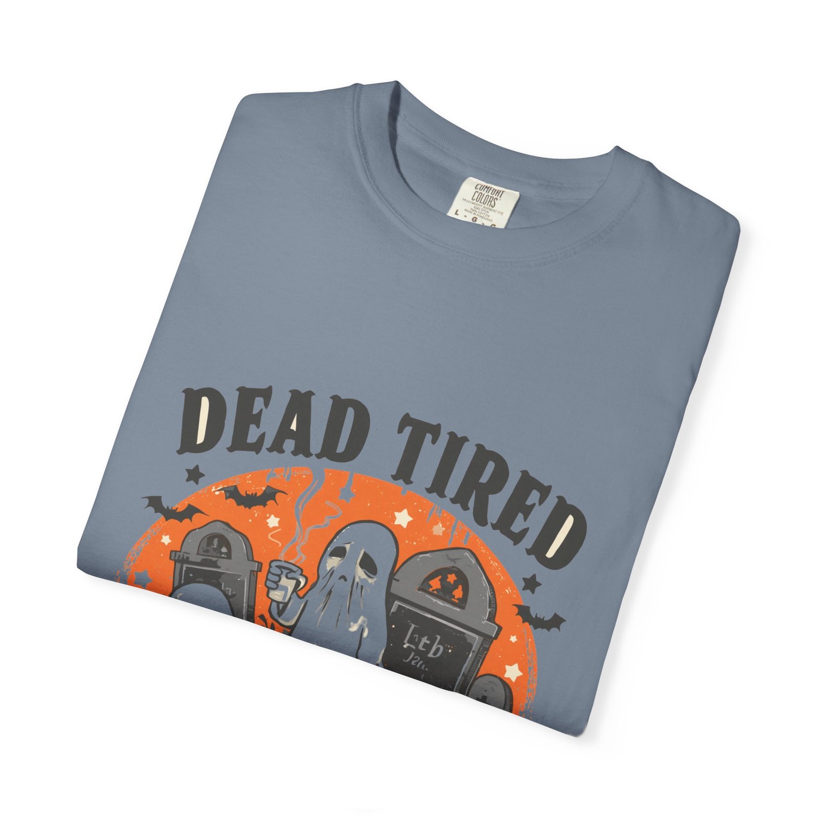 Dead Tired Ghost Club T-Shirt | Funny Halloween Ghost Graphic Tee - Image 11