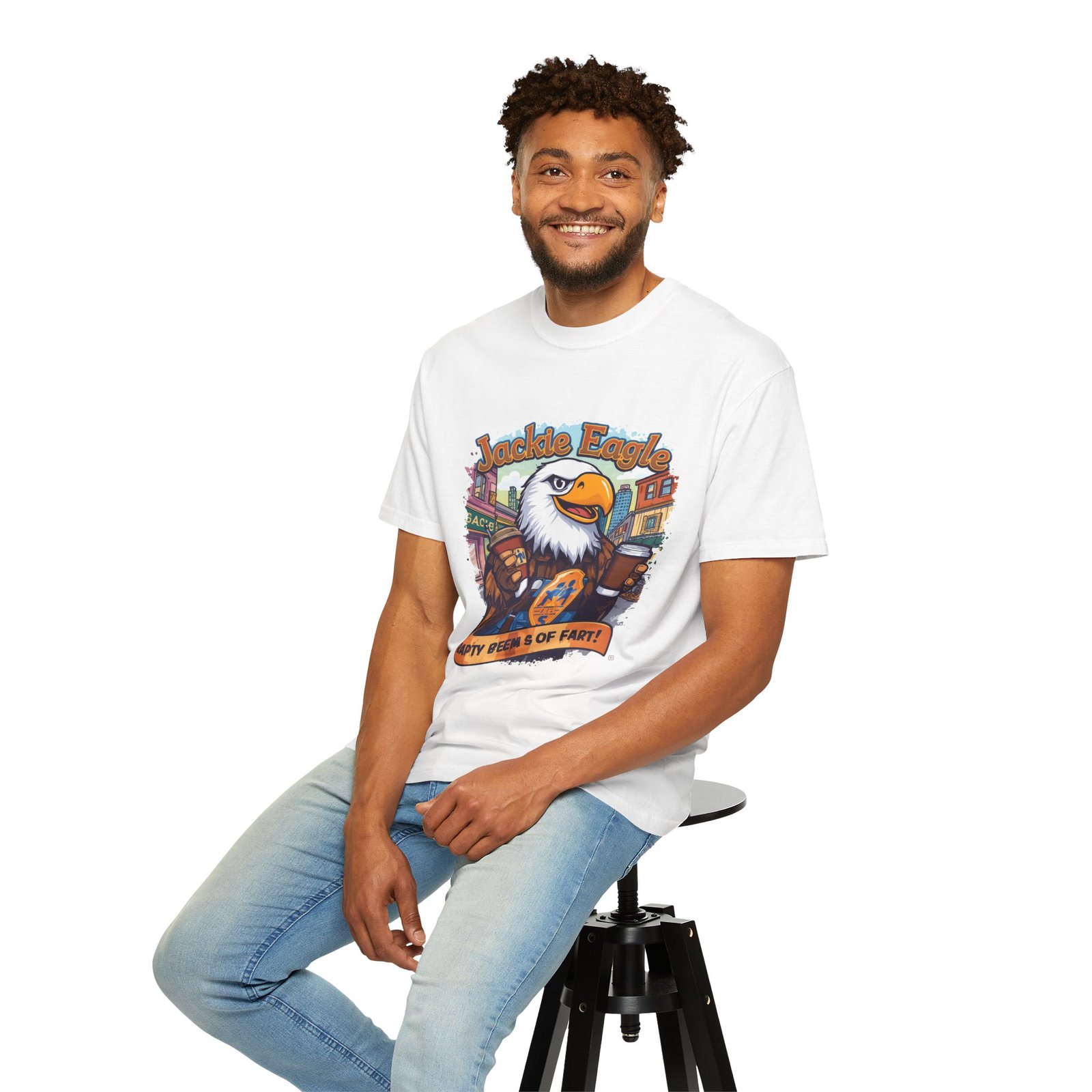 Jackle Eagle 'Party Veers 5 Of Part' Graphic T-Shirt — Vintage Eagle Brewery Design - Image 6
