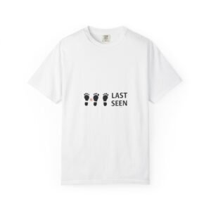 T-Shirt - "Last Seen" Footprints Graphic Tee