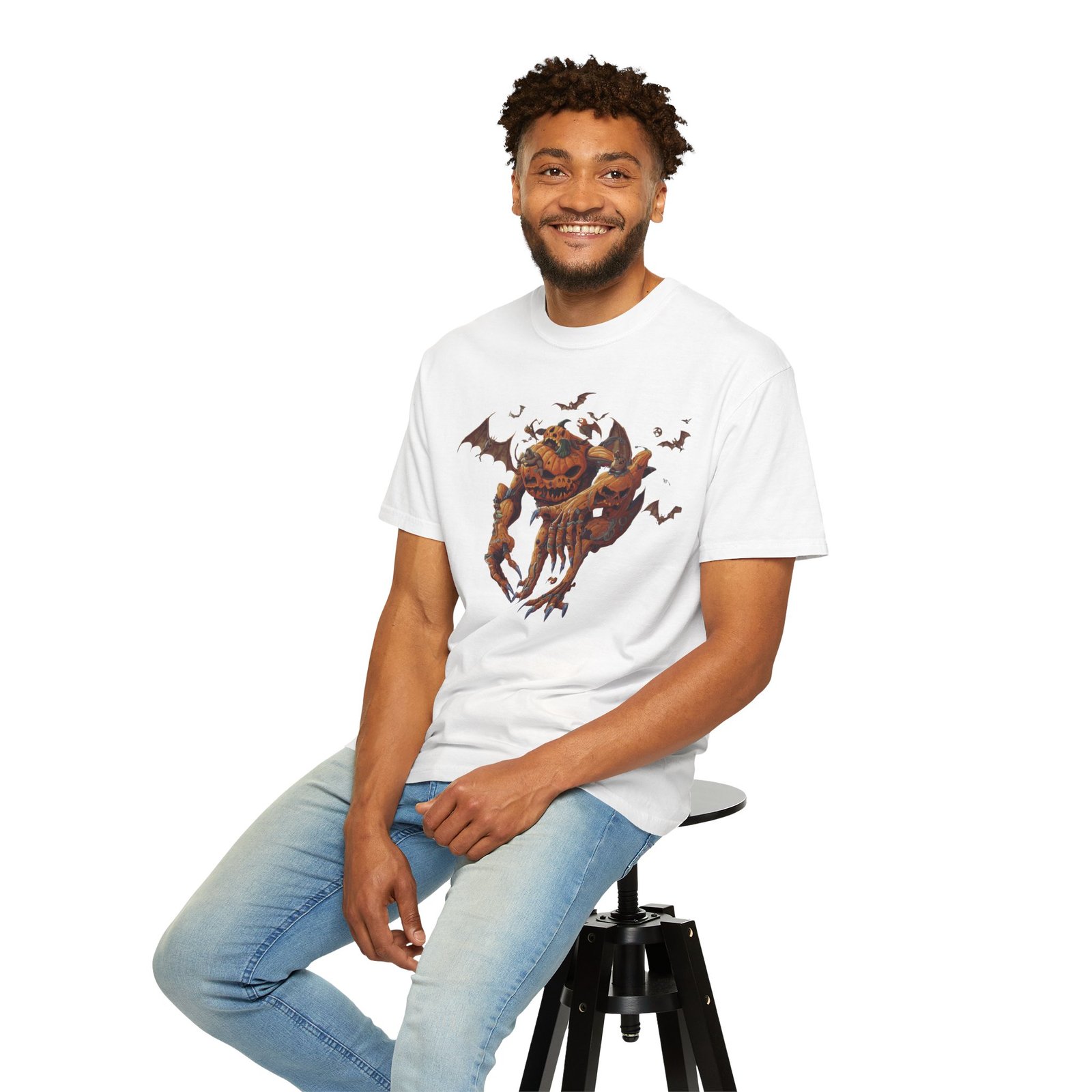 Halloween Pumpkin Monster T-Shirt - Image 8