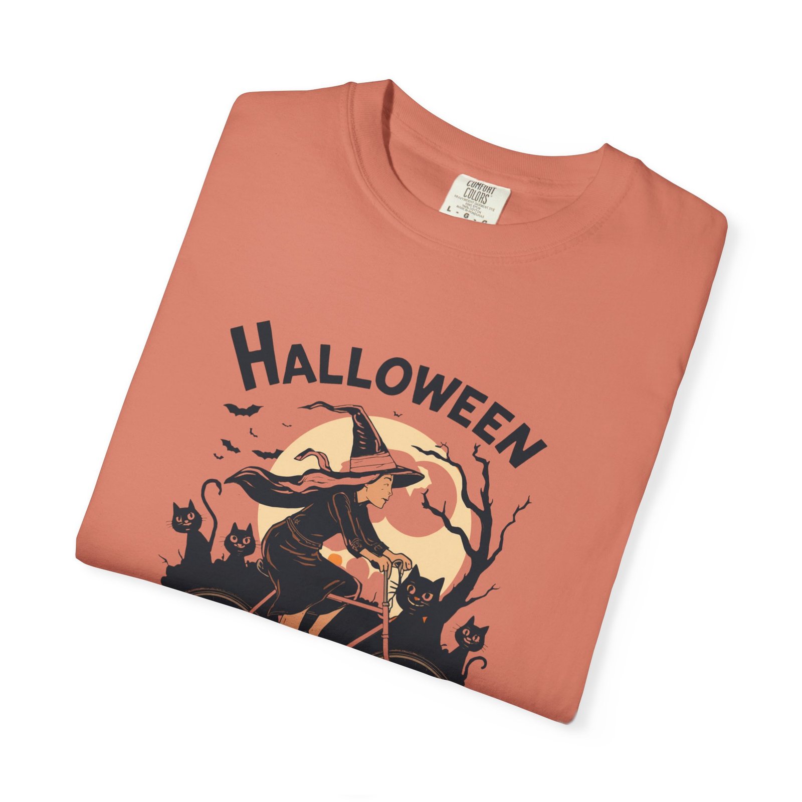 Halloween Witch Bike T-Shirt - Image 9